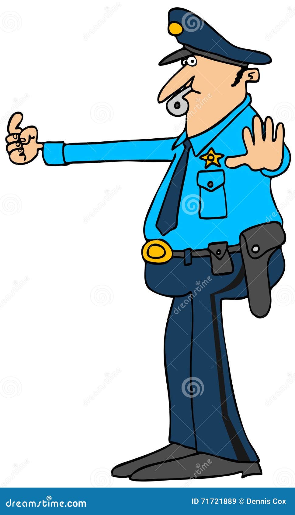 Traffic Cop Stock Illustration Illustration Of Whistle 71721889