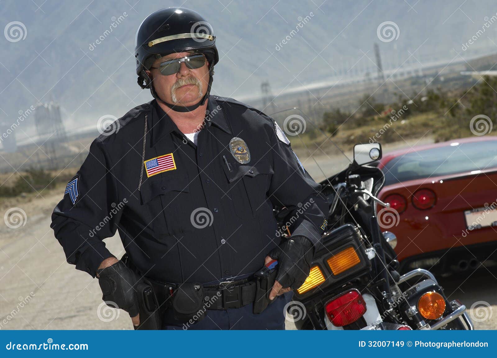 Traffic Cop on Road stock image. Image of profession 32007149