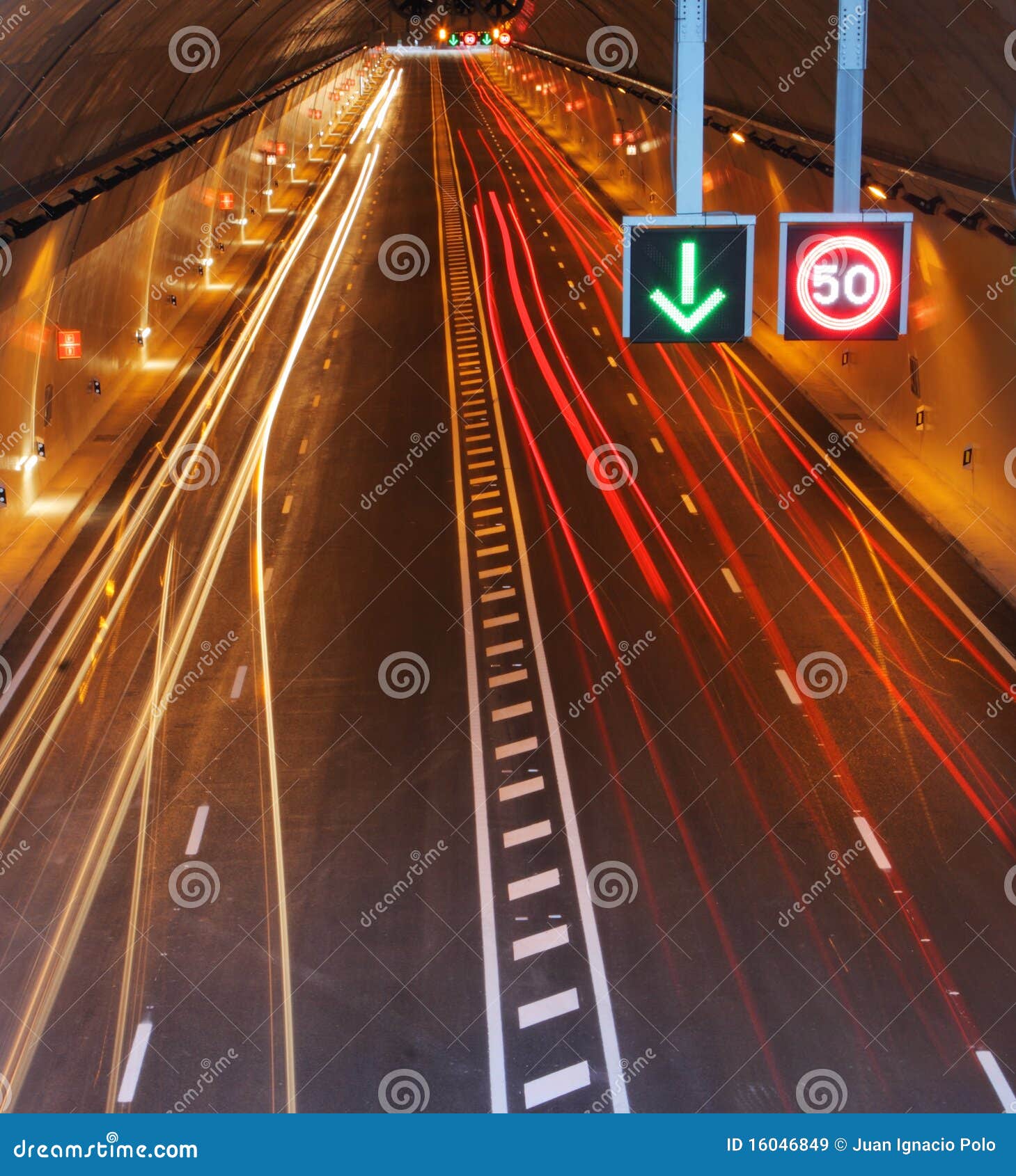 traffic on the highway tunnel