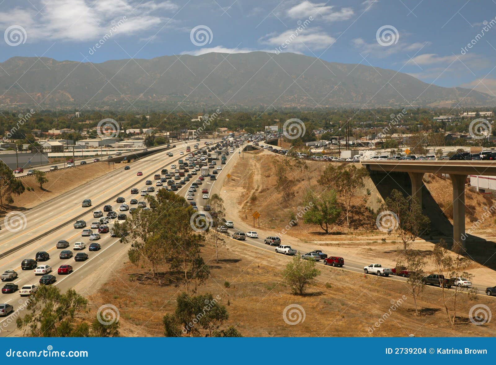 Traffic jam in California stock photo. Image of lights 2739204