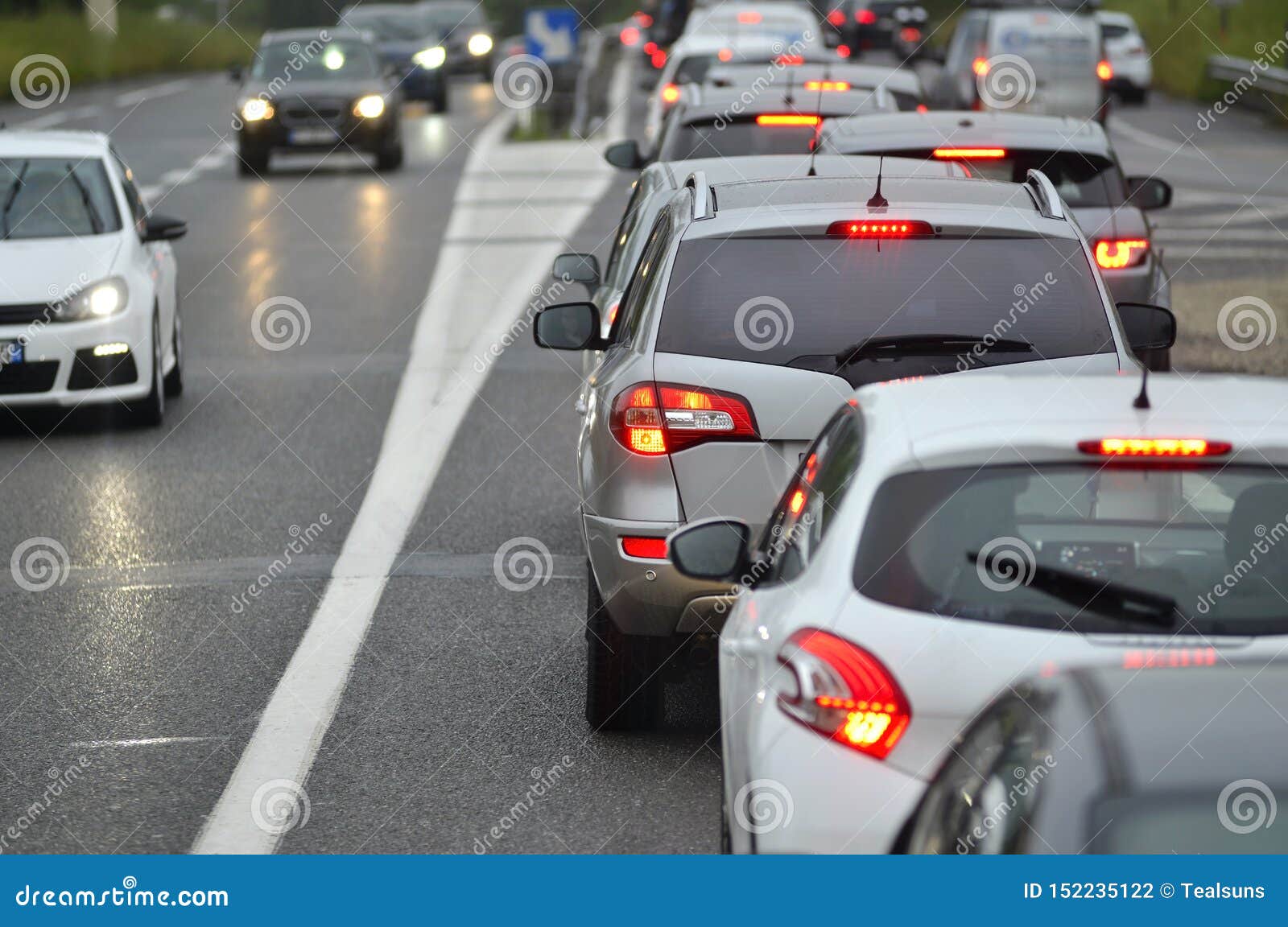 Traffic jam in France stock photo. Image of lantern 152235122