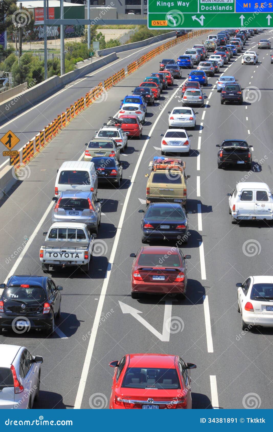 Traffic Jam Highway Melbourne Australia Editorial Photo Image of cars
