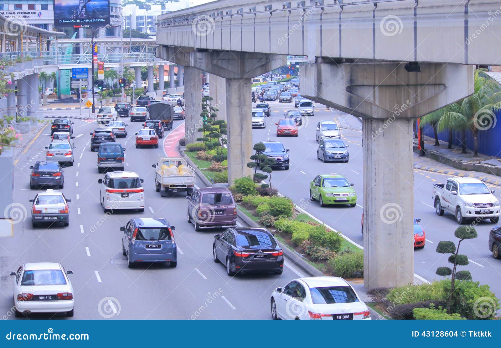 Traffic Jam Kuala Lumpur editorial stock image. Image of transportation