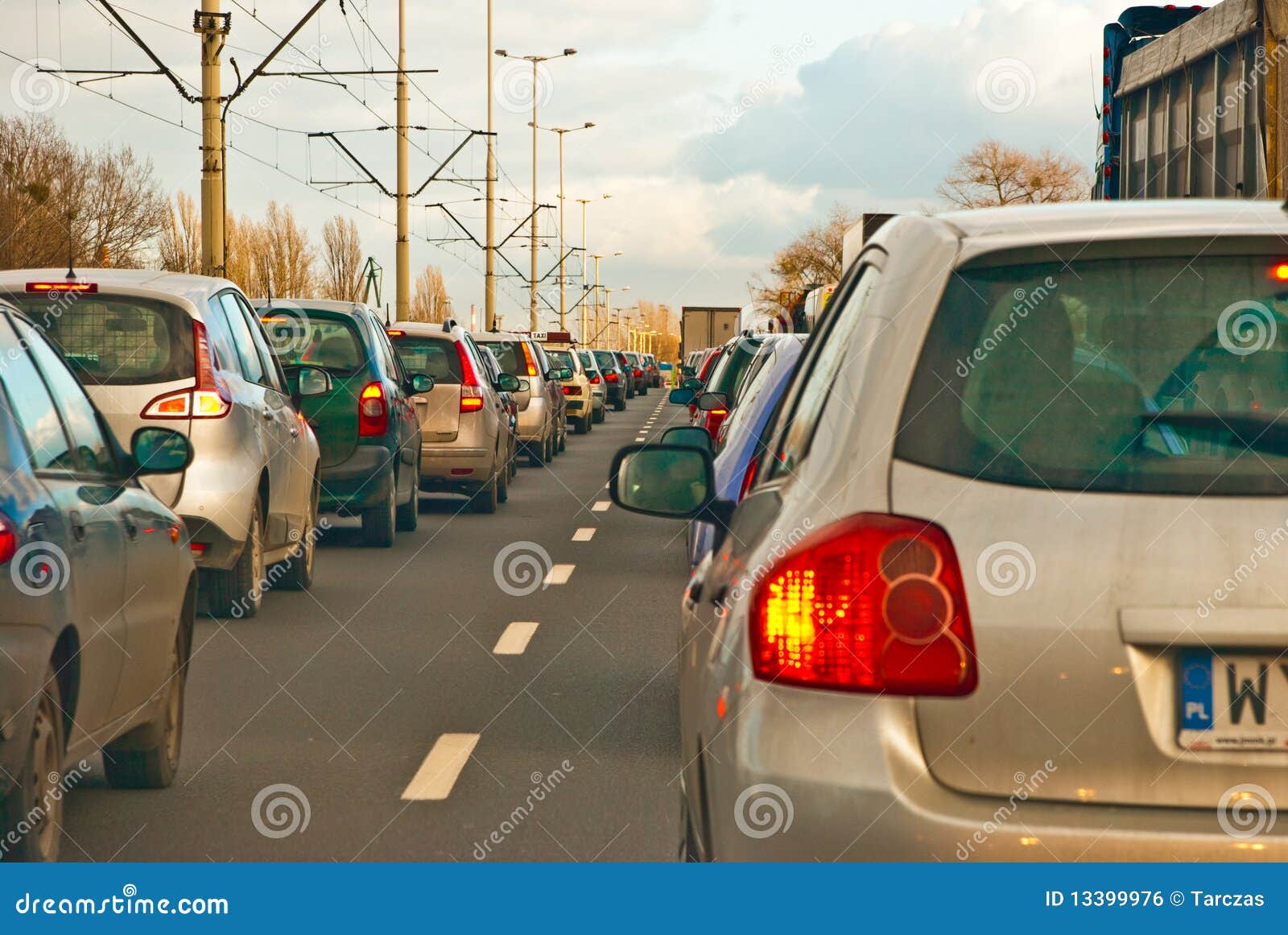 traffic jam in rushhour