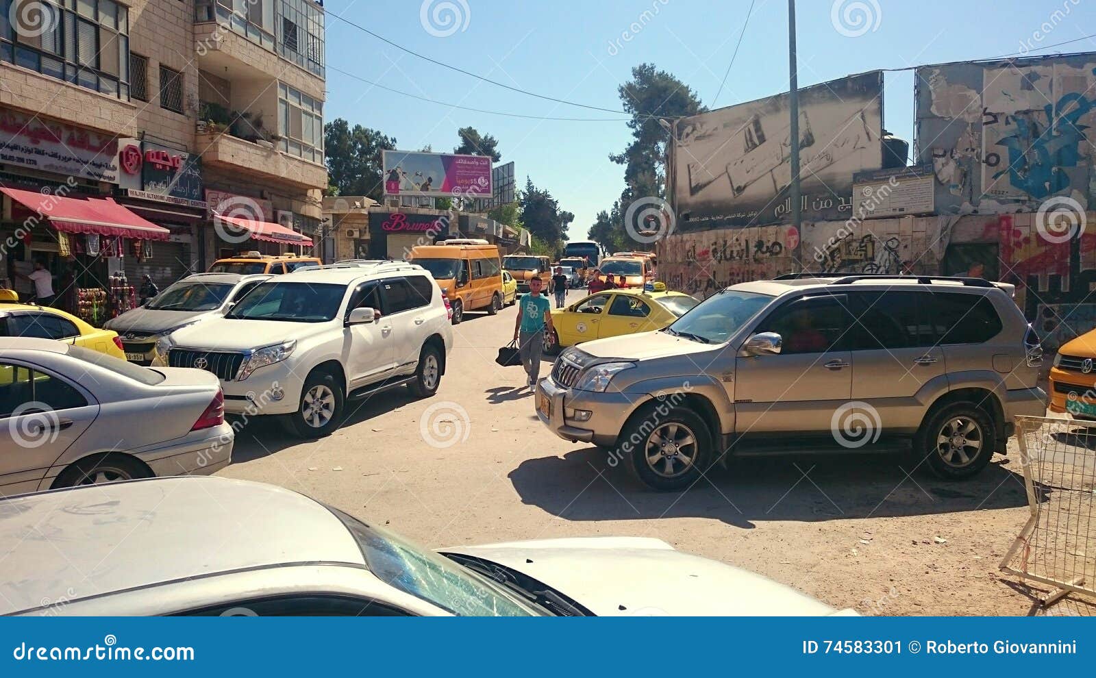 Traffic Jam with Suvs Taxi Vans in Ramallah Editorial Photo - Image of  ramallah, people: 74583301
