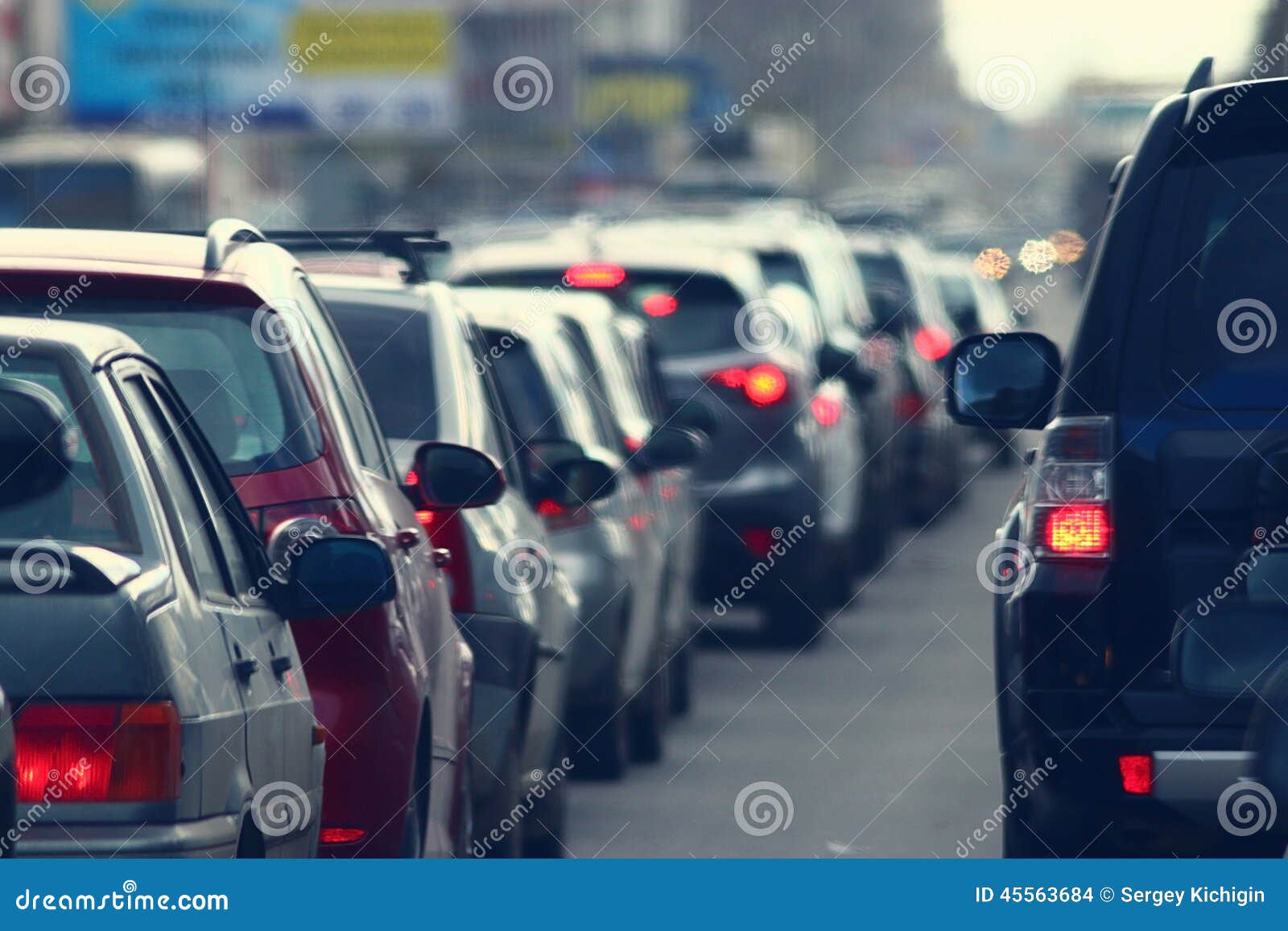 Traffic Jams in the City, Road, Rush Hour Stock Photo Image of