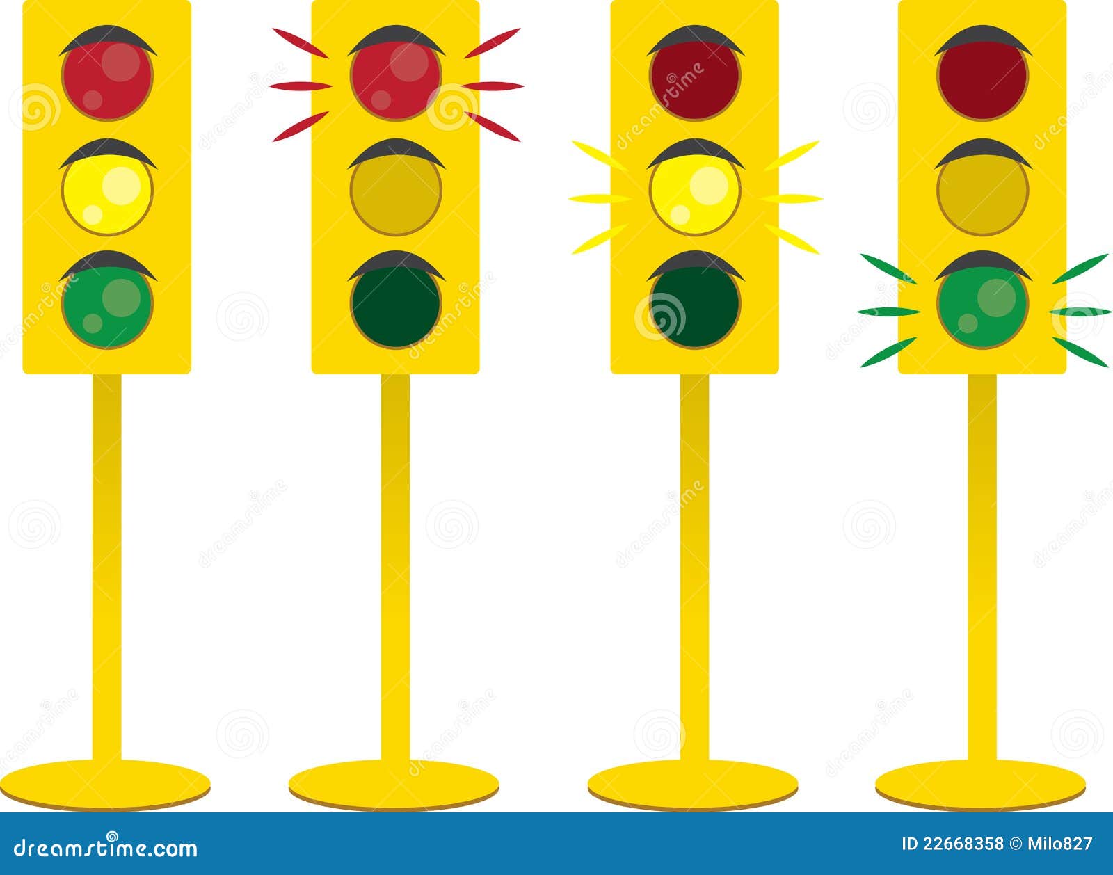 Traffic Light stock vector. Illustration of light, symbol - 22668358