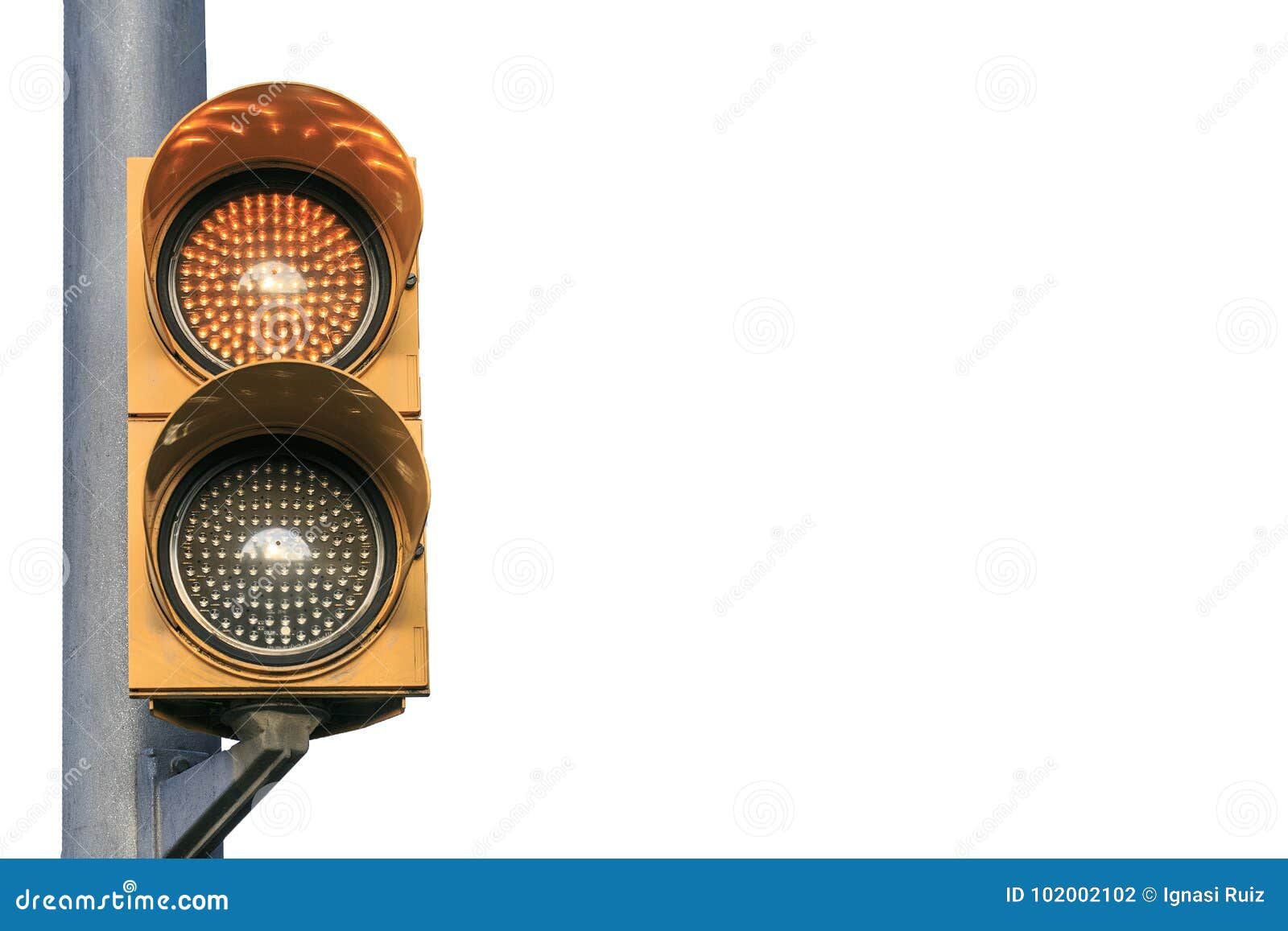 Traffic light in amber stock photo. Image of light, lamp 102002102