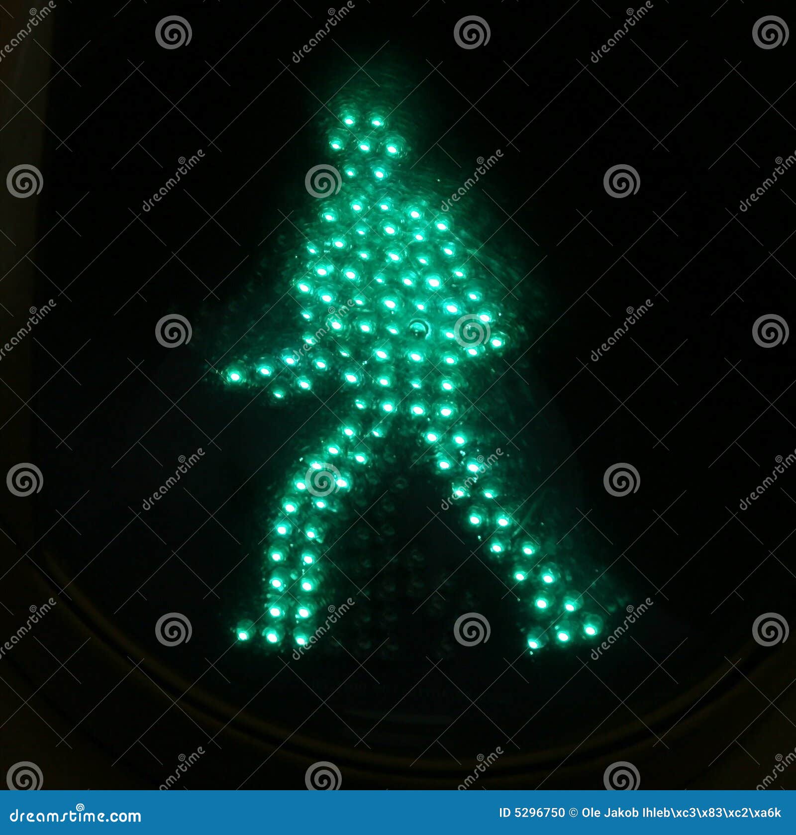 Traffic Light Green Man 2 Stock Photo Image 5296750