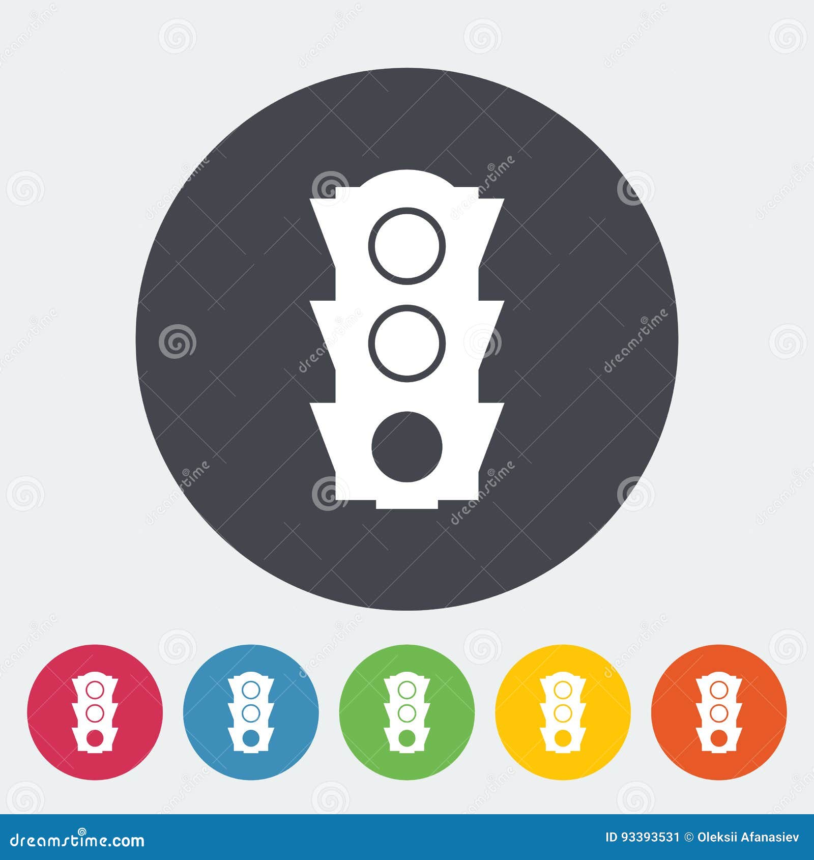 Traffic light icon. stock vector. Illustration of guidance - 93393531