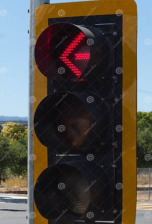 Traffic Light Left Turn Arrow Stock Image Image Of Block 
