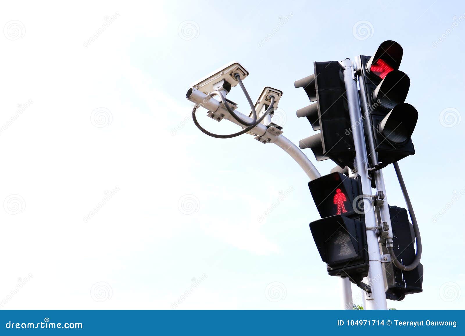 Traffic Light on the Sky Back Ground. Stock Photo Image of transport