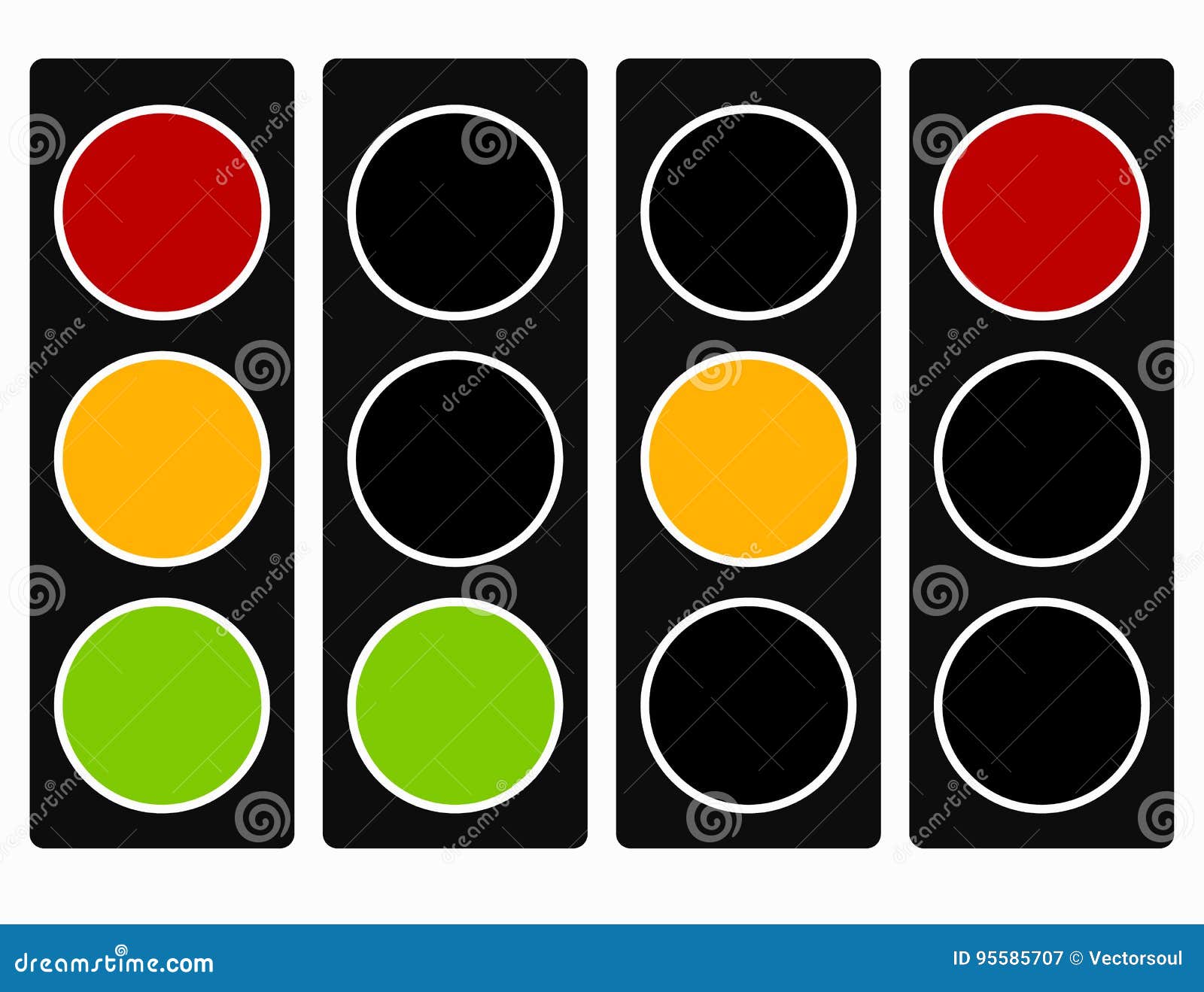 Traffic Light Traffic Lamp Icon In Set Semaphore With Green Y Stock Vector Illustration Of Cartoon Icon