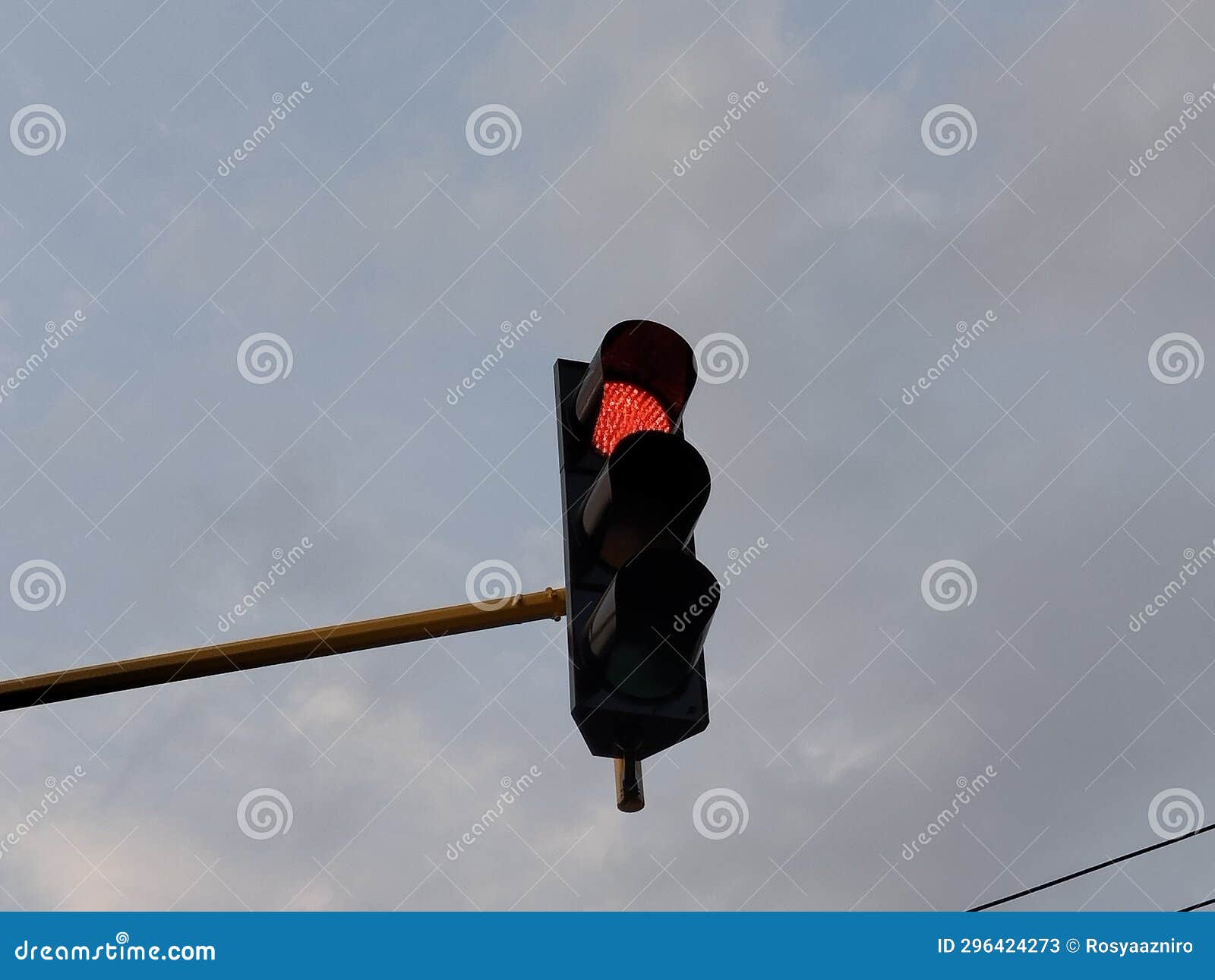 Traffic Light Turns Red. it Signs Us To Stop Stock Image Image of