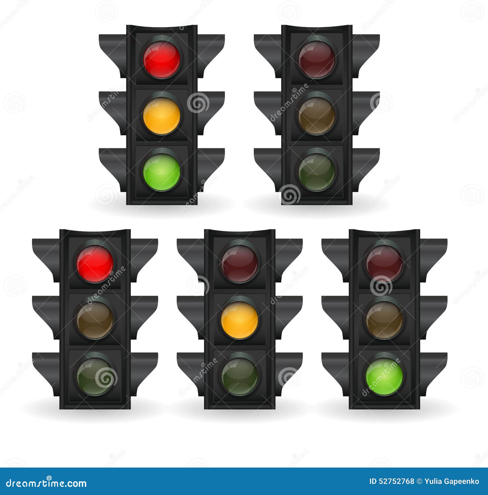 Traffic Light Vector Illustration Stock Vector Illustration of