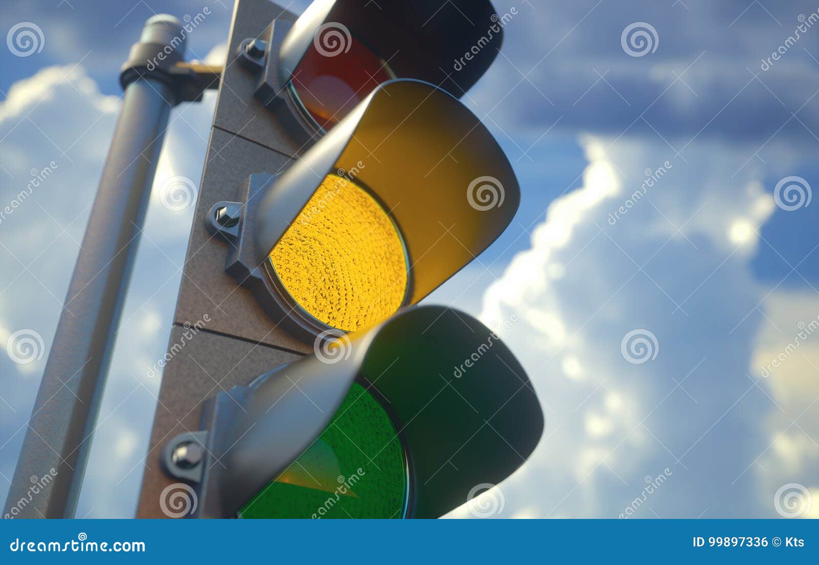 Traffic Light Yellow stock photo. Image of lantern, signal 99897336