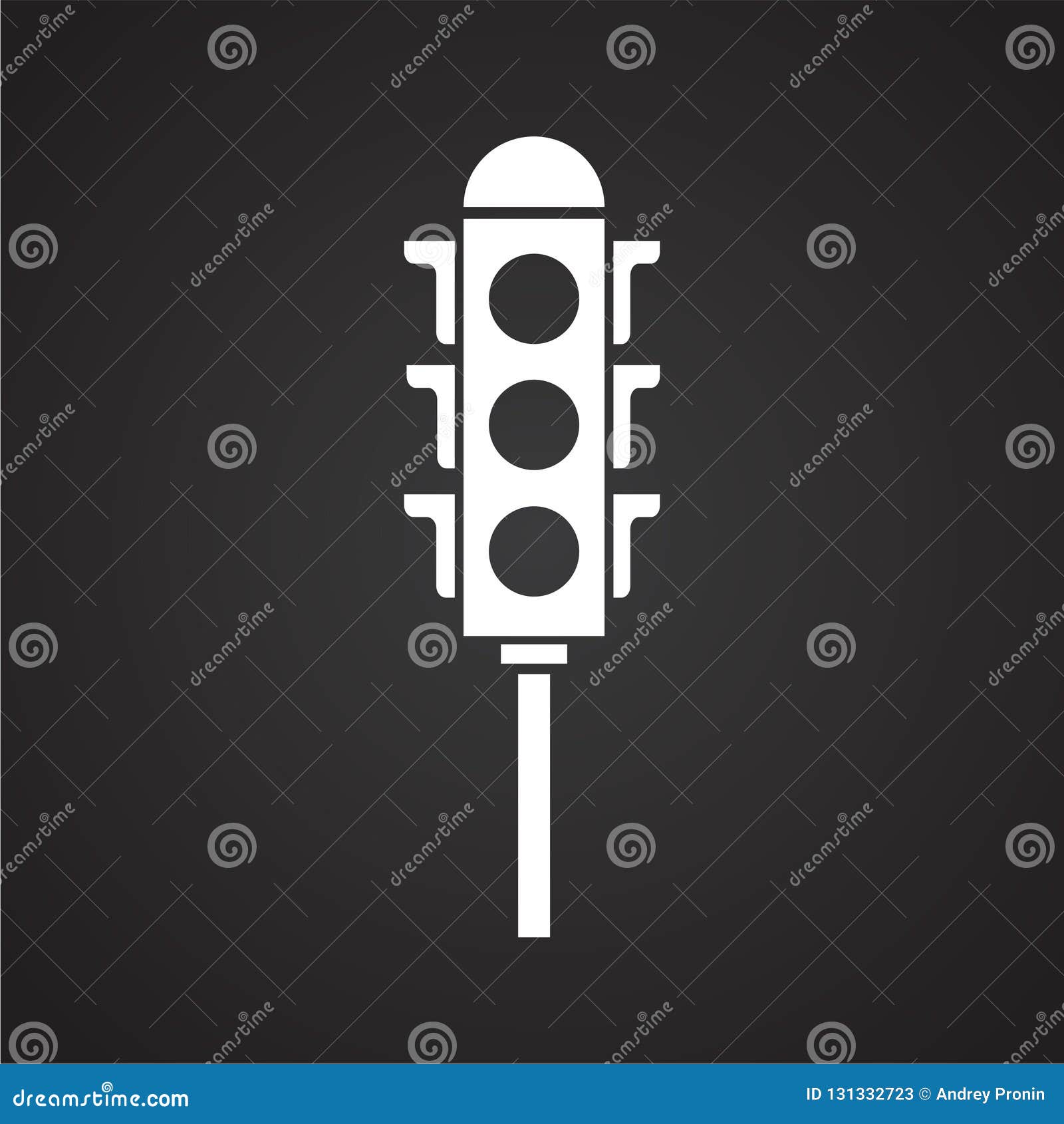 Traffic Lights on Black Background Stock Vector Illustration of graphic, care 131332723