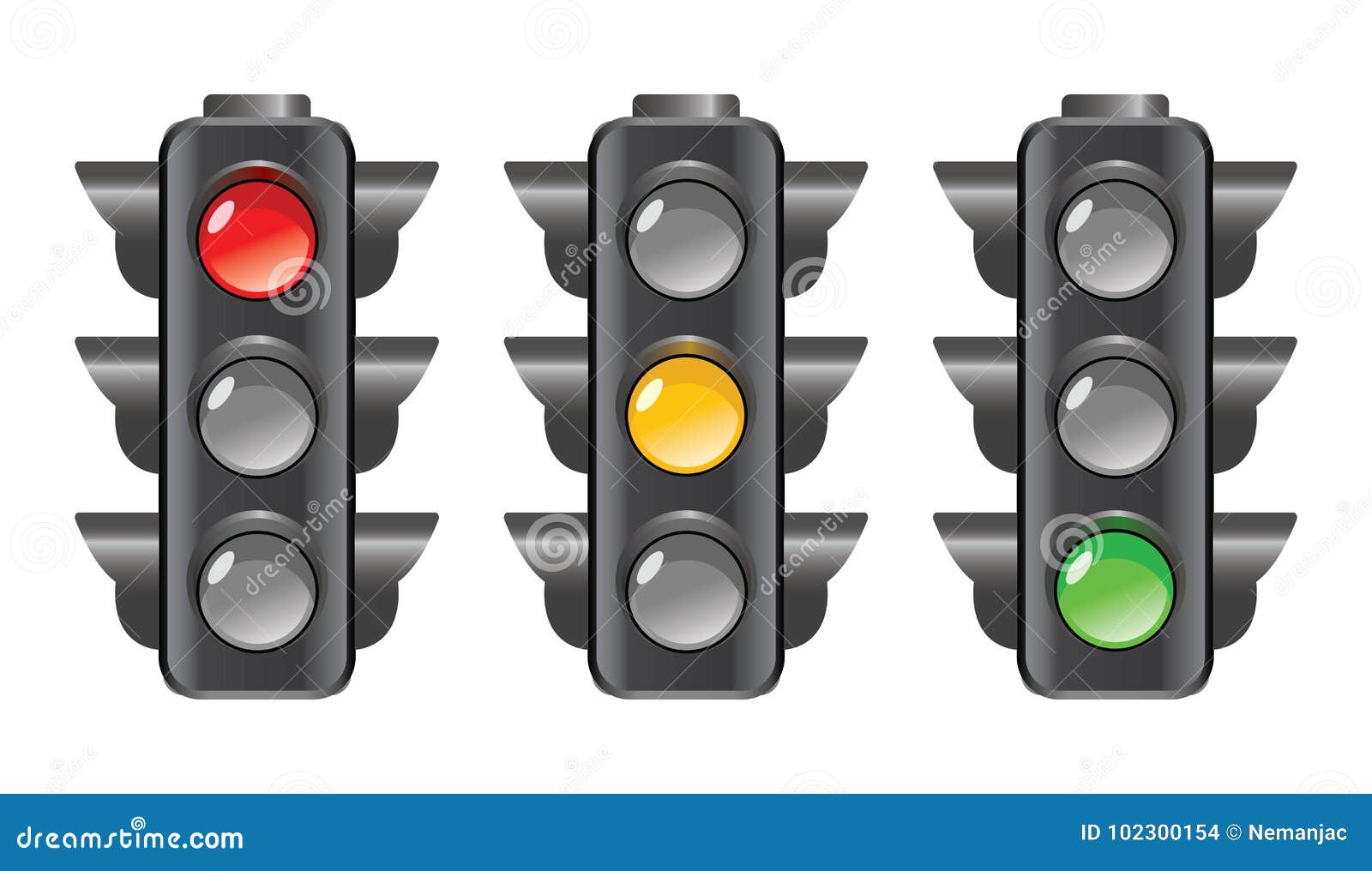 Green Traffic Light Inside Classroom Royalty-Free Illustration