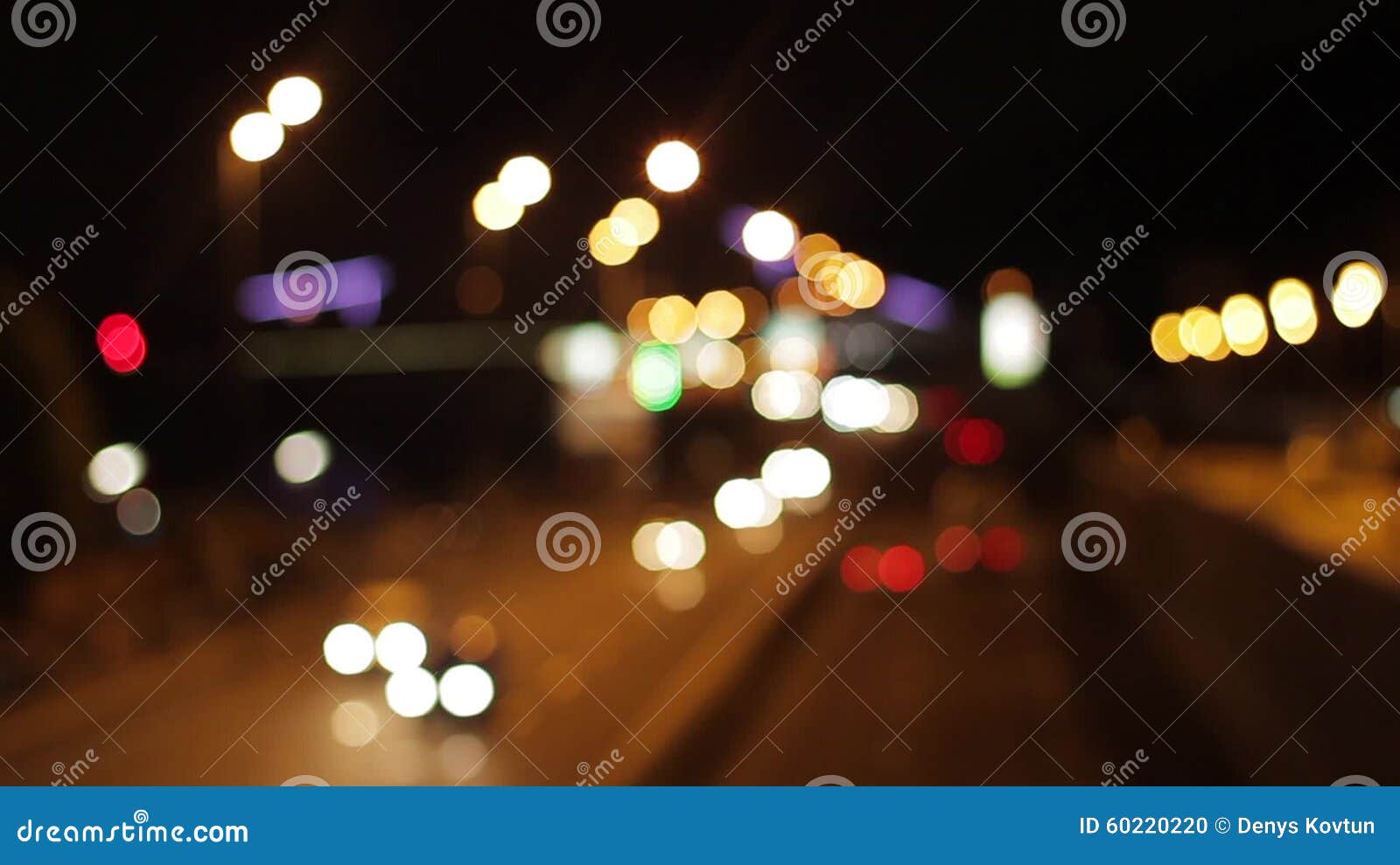 Traffic of a night city. stock footage. Video of hour - 60220220