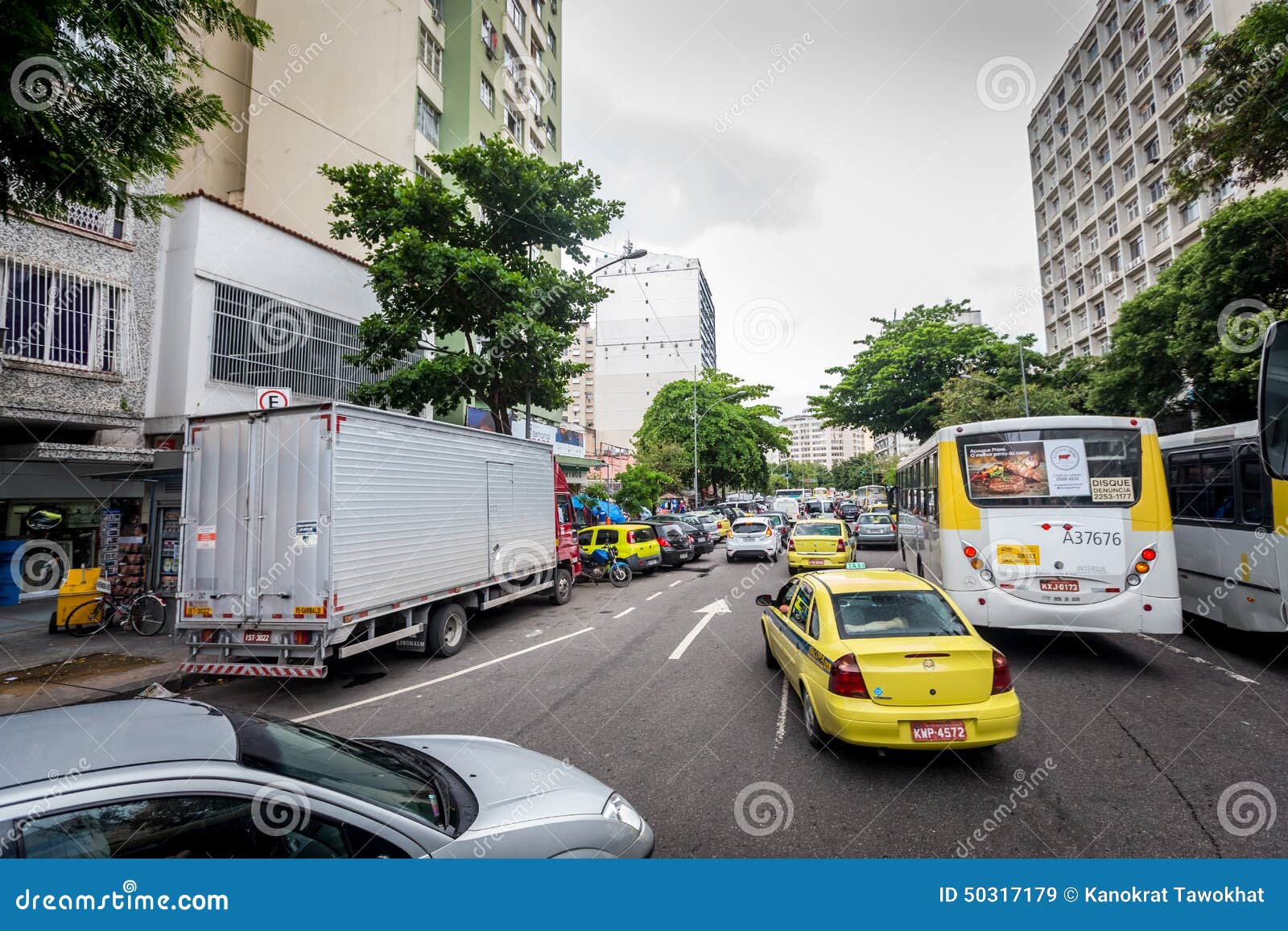 The Traffic of Rio De Janeiro Editorial Stock Image - Image of mountain