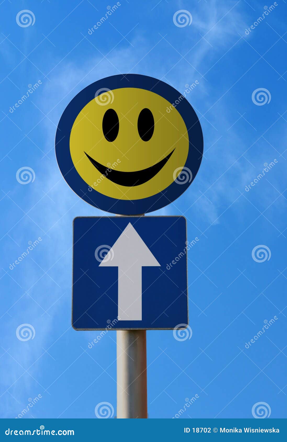traffic sign - happiness ahead