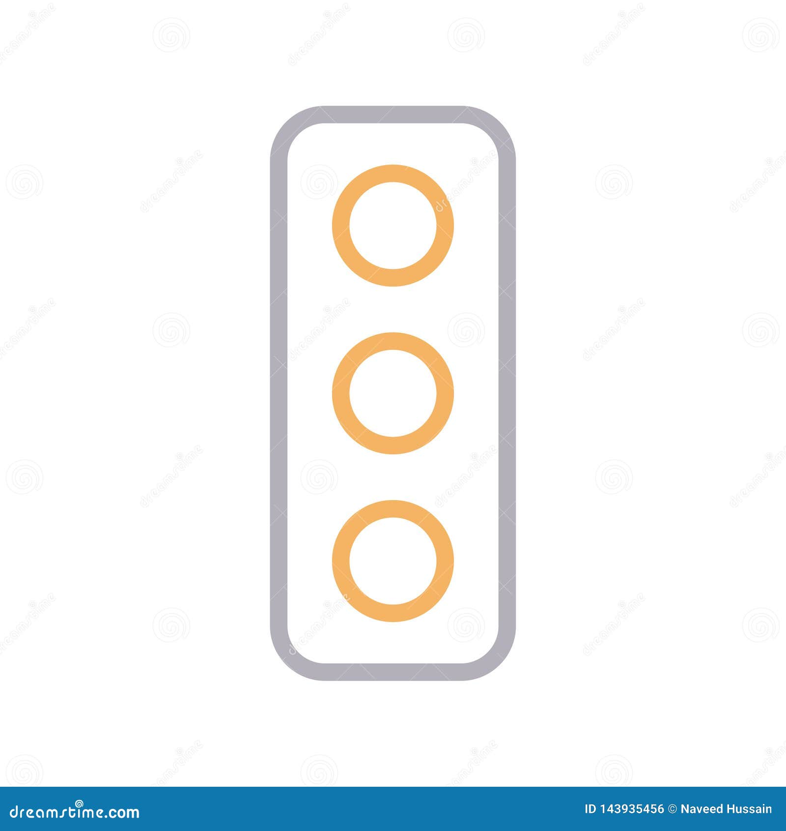 traffic signal thin color lline  icon
