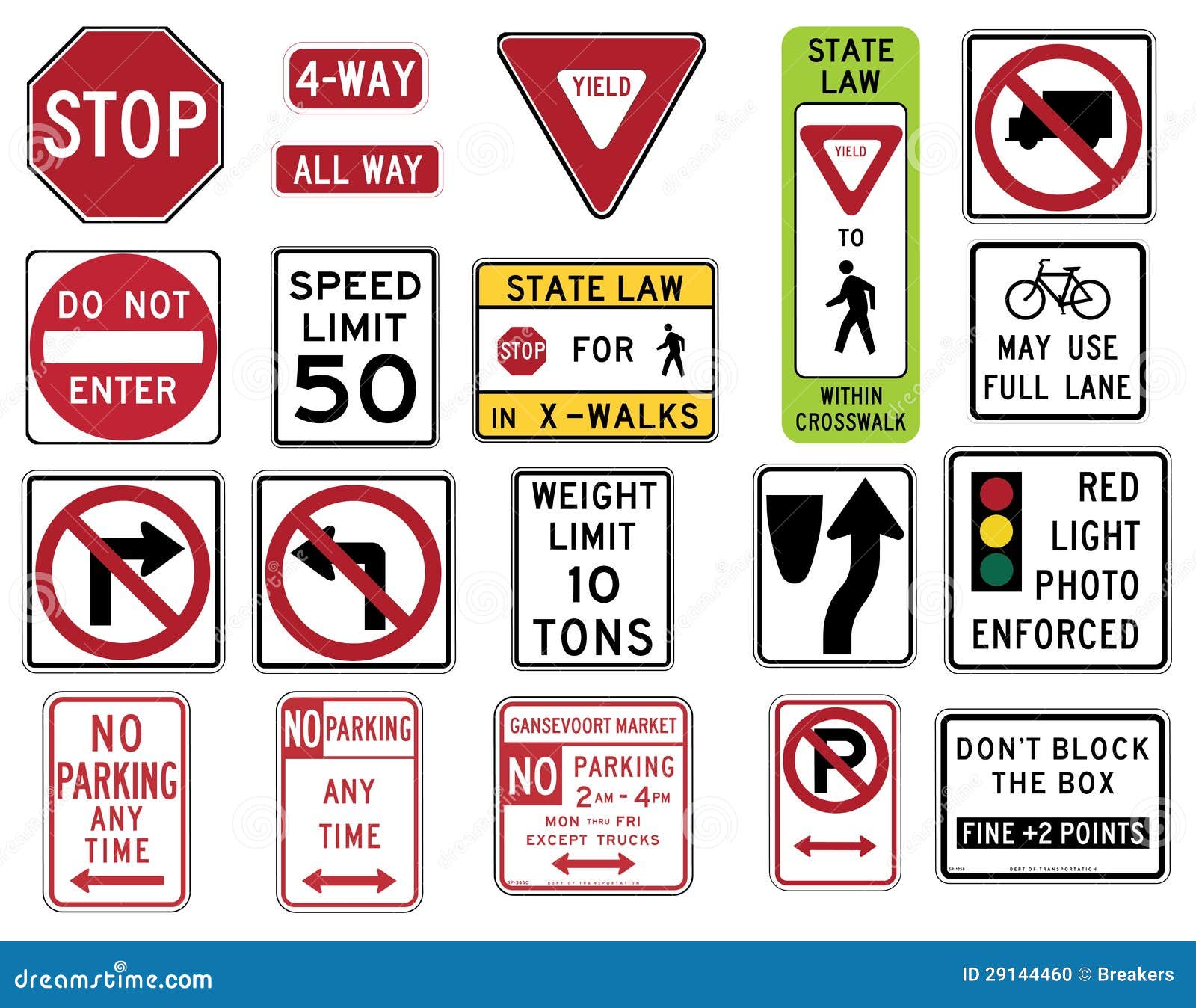 traffic signs in the united states - regulatory series