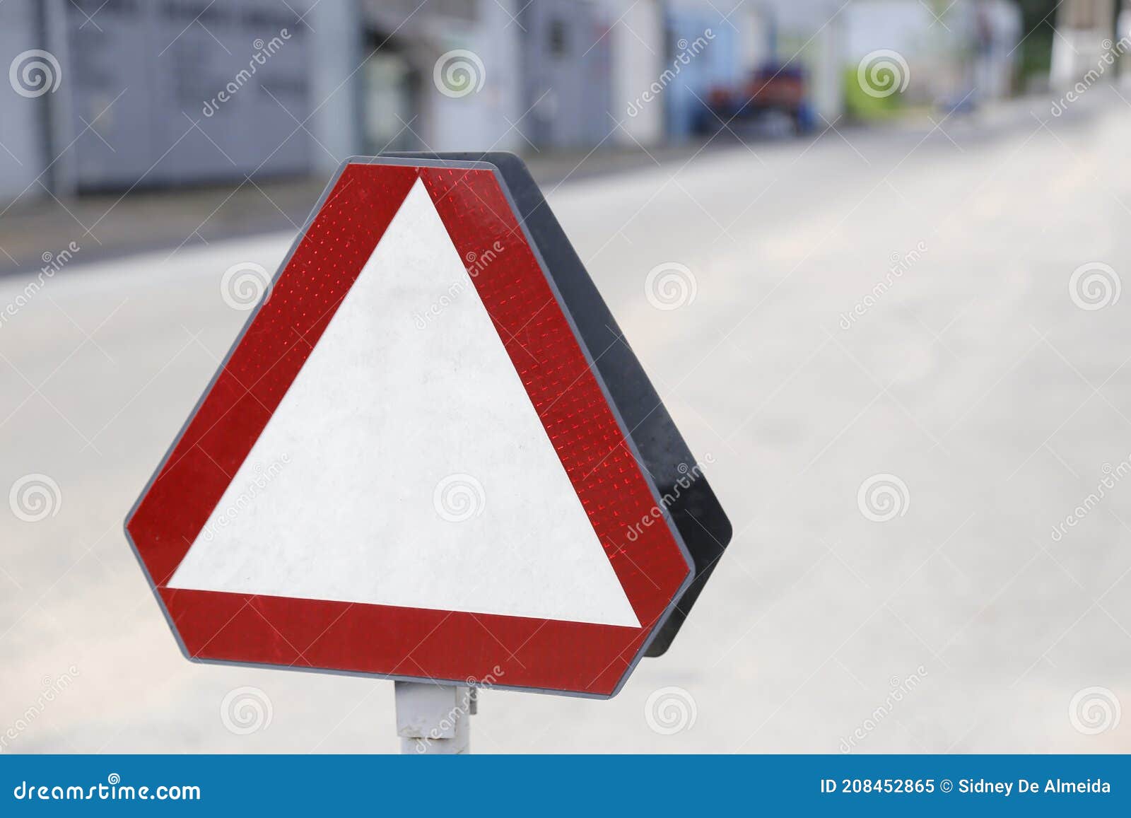 White And Red Triangle Traffic Sign Stock Image Image Of Forbidden