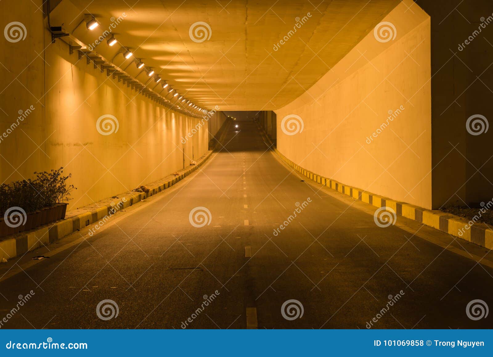 Light at End of Traffic Tunnel in Hanoi, Vietnam Stock Photo Image of
