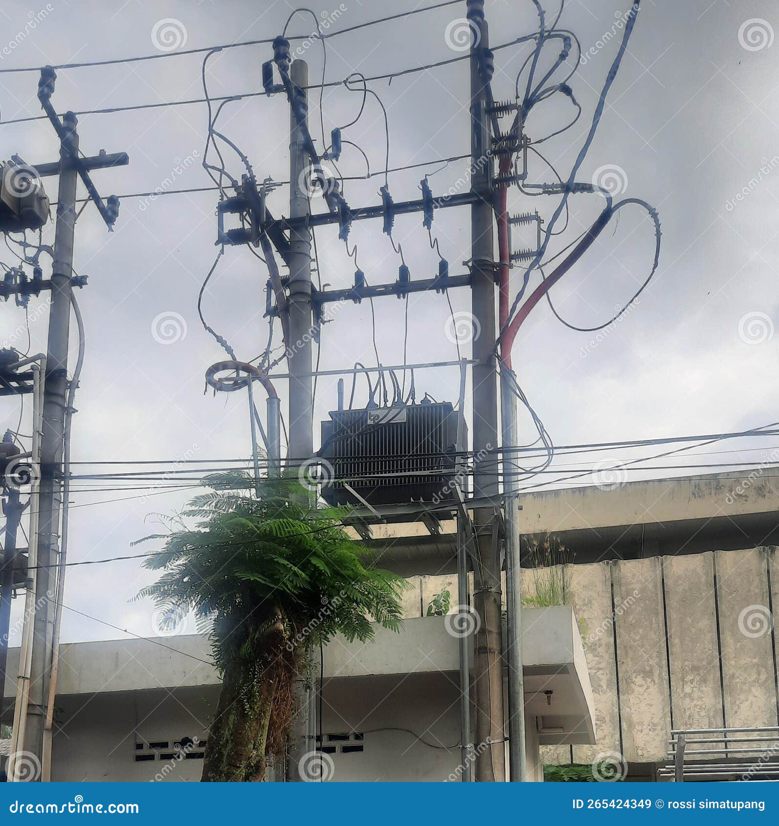 Trafo Electricity Network Cable Pole Editorial Stock Image Image of