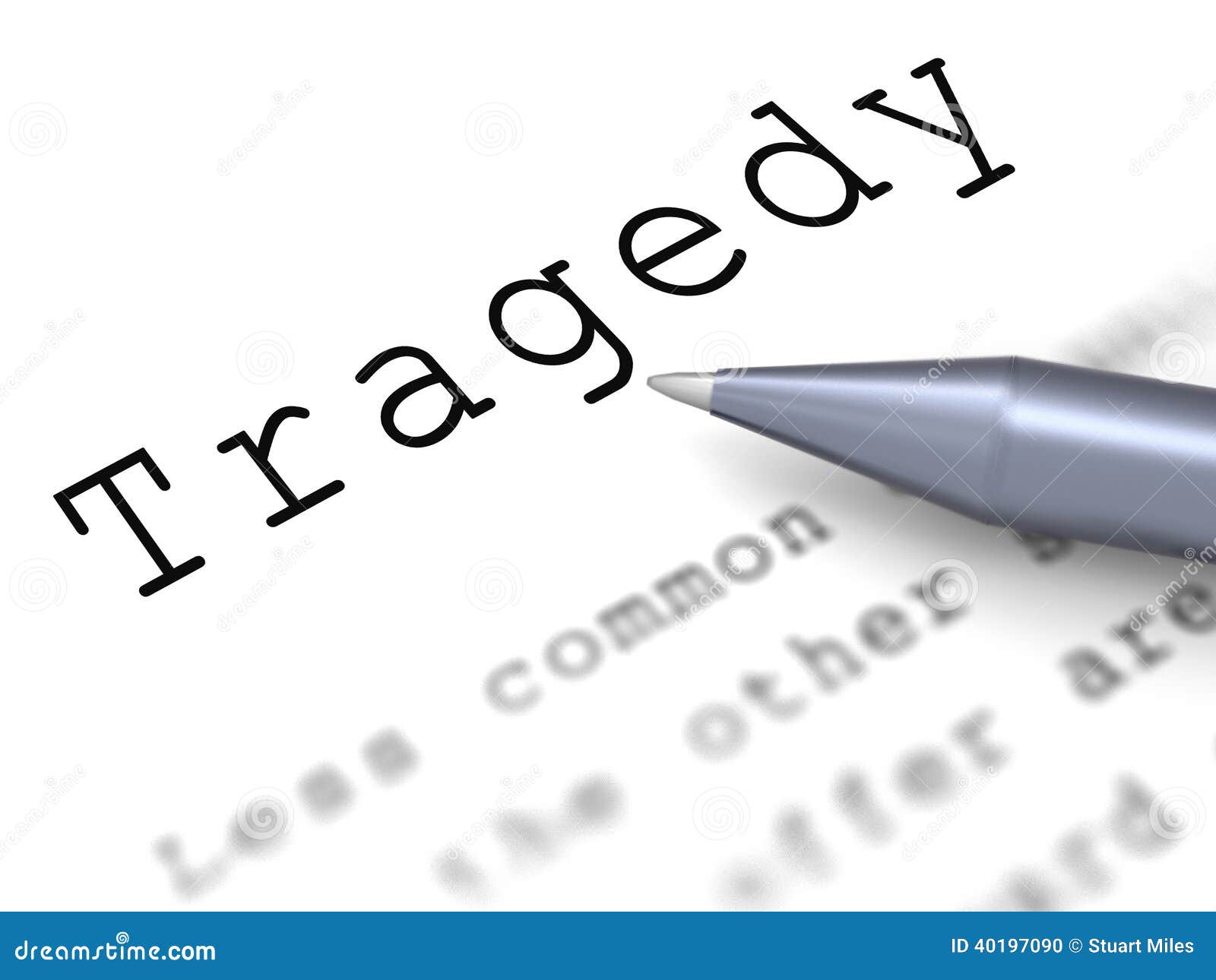 tragedy word means disaster misfortune or blow