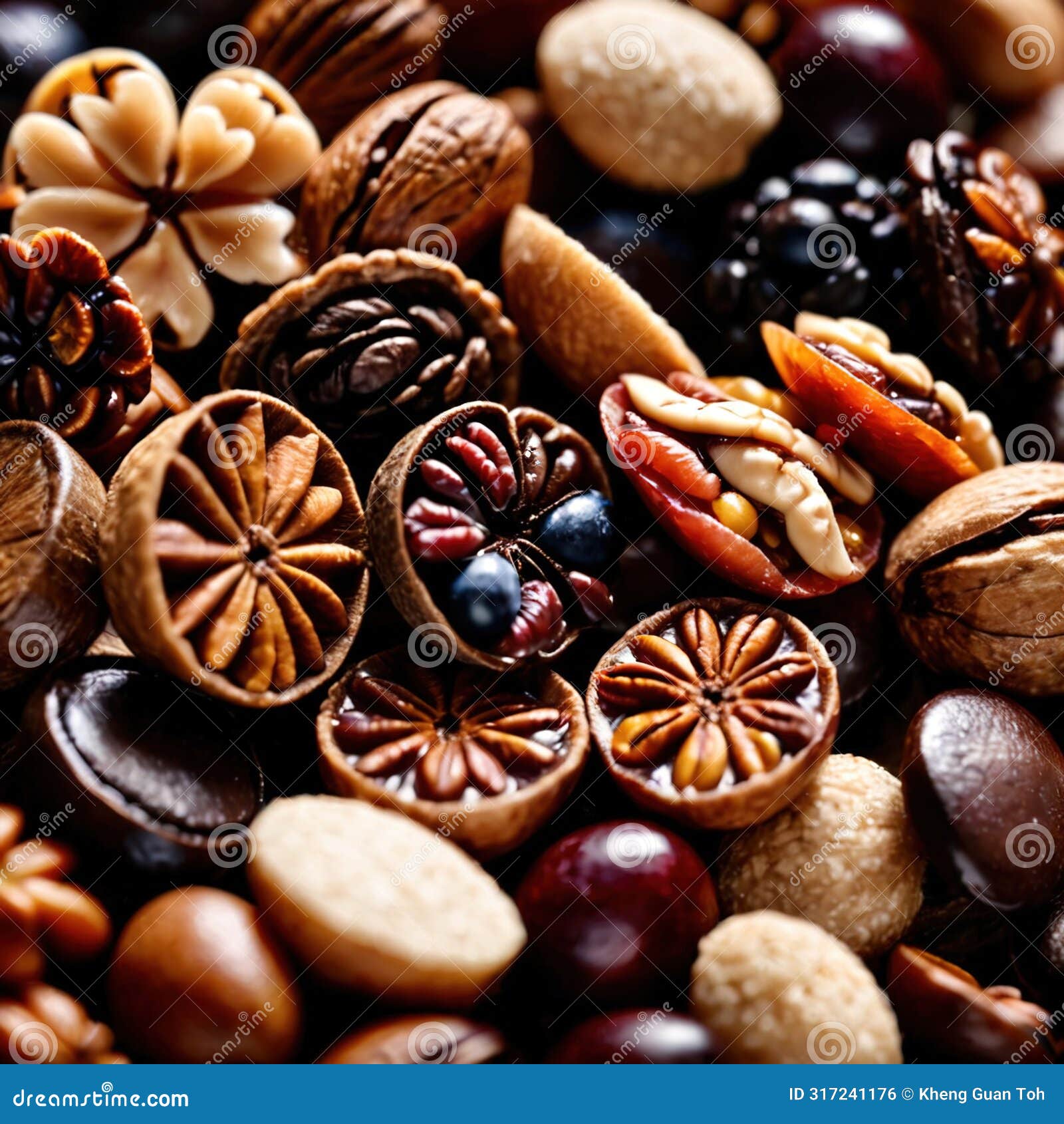 trail mix convenient and tasty snack of nuts and dried fruit during travel