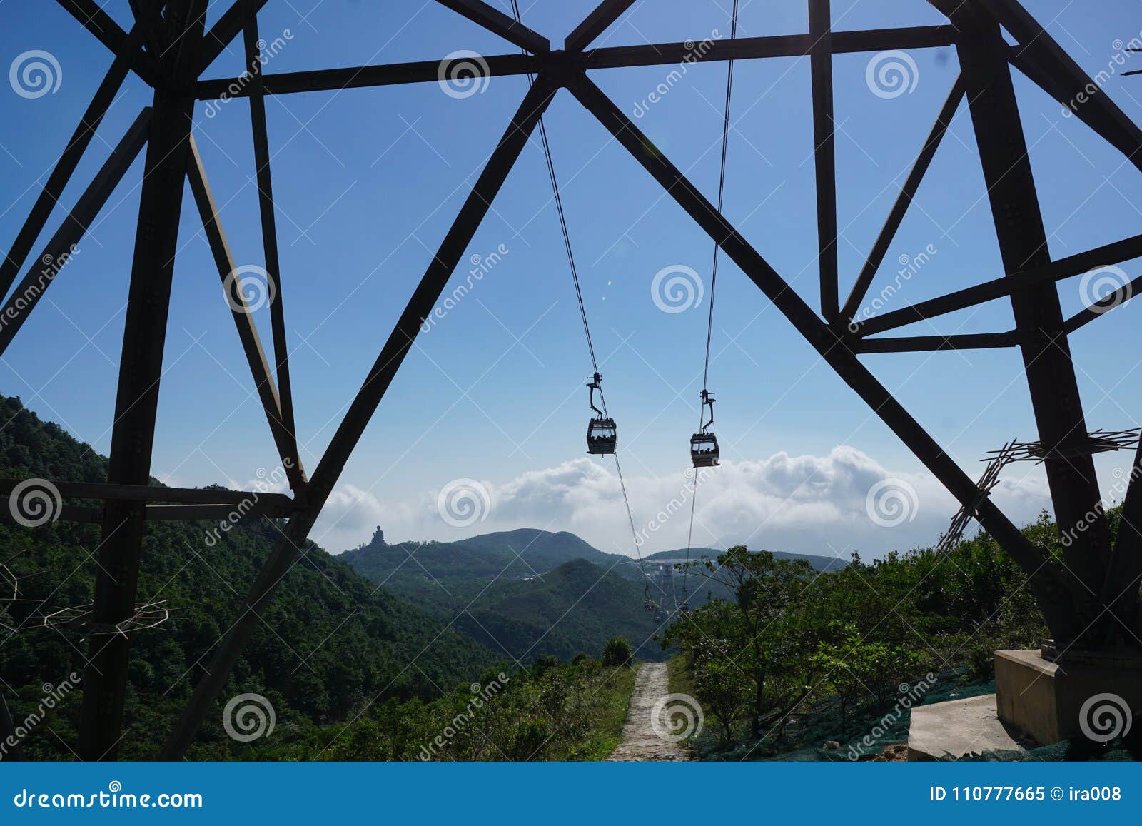 Trail To Big Giant Buddha in Hong Kong Stock Image - Image of relaxing