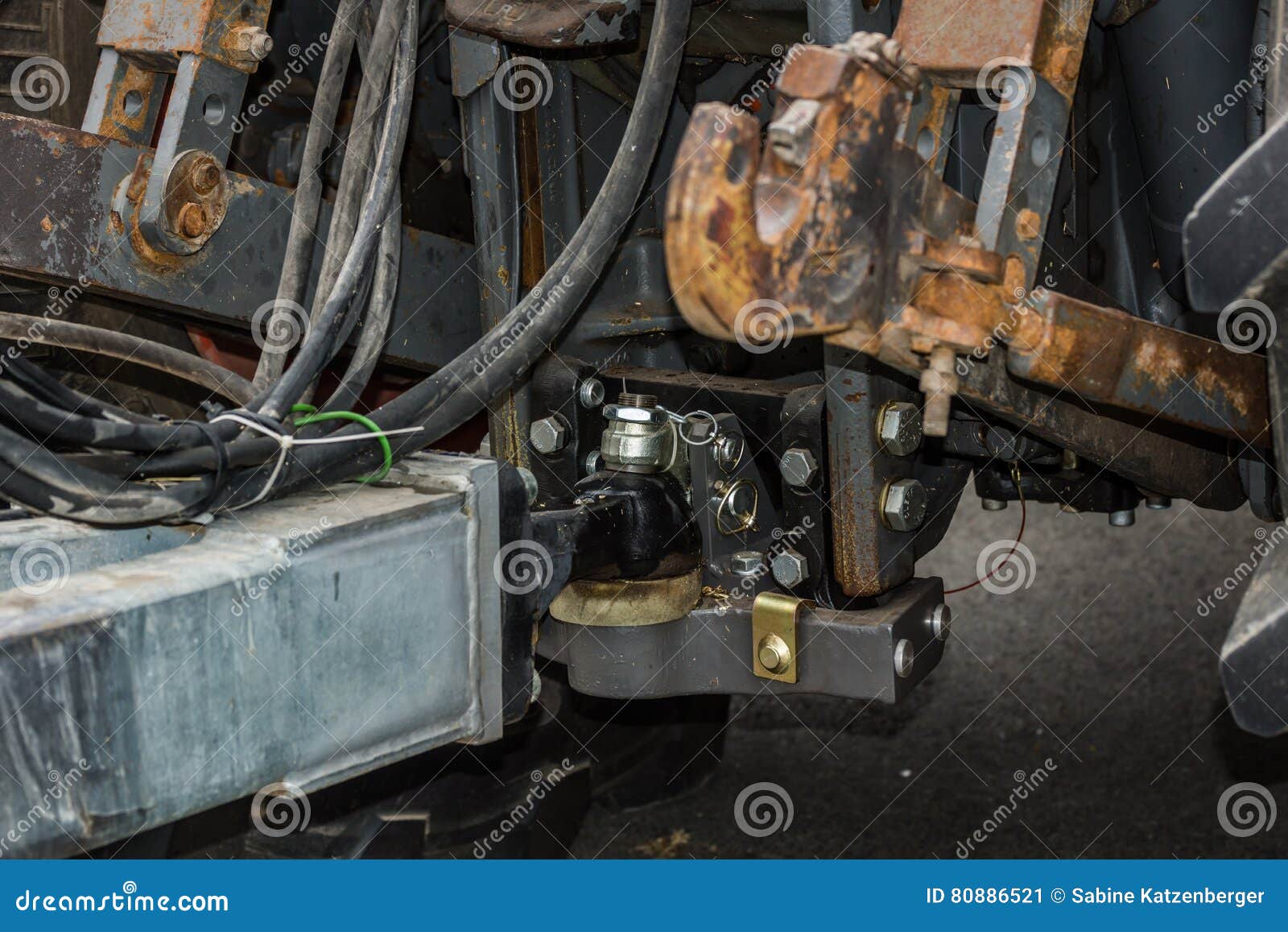 Trailer connection stock image. Image of corrosion, connections 80886521