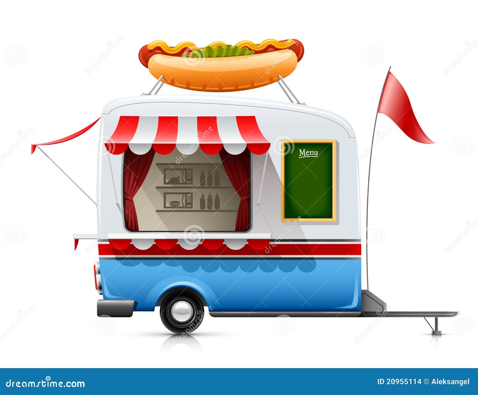 trailer fast food hot dog