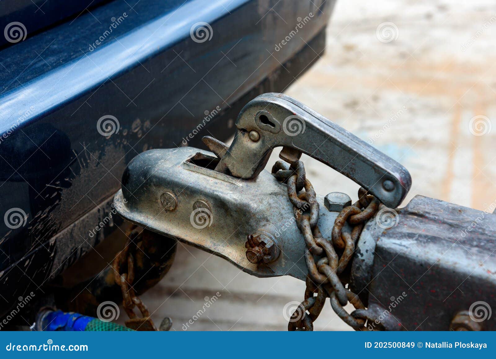 Trailer Hitch or Towbar on the Car Stock Image Image of clipping, closeup 202500849