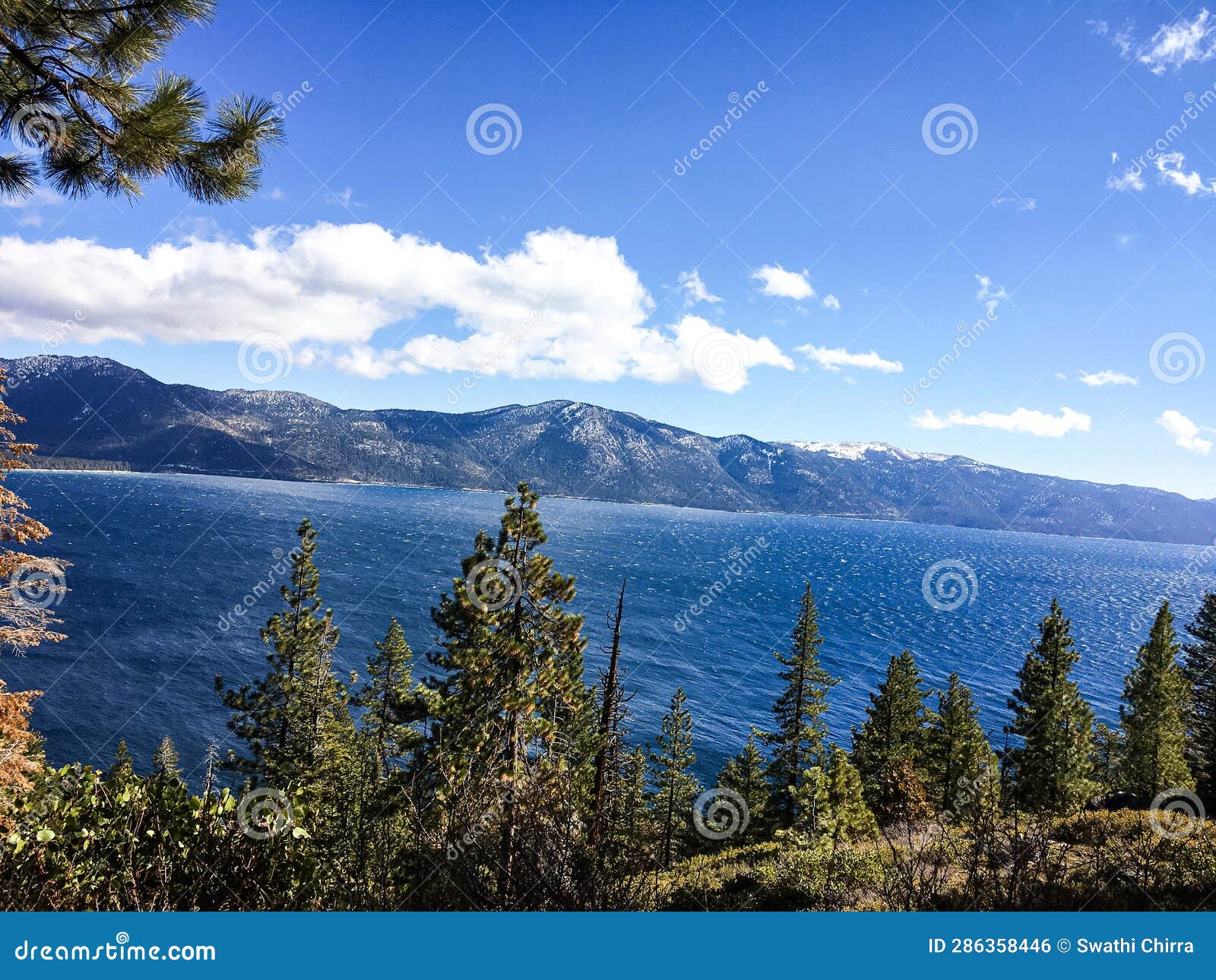 Stateline lookout trail is a spectacular trail that gives a big bang for a small effort. Trailhead for Stateline Fire Lookout in Lake Tahoe Stock Photo Image