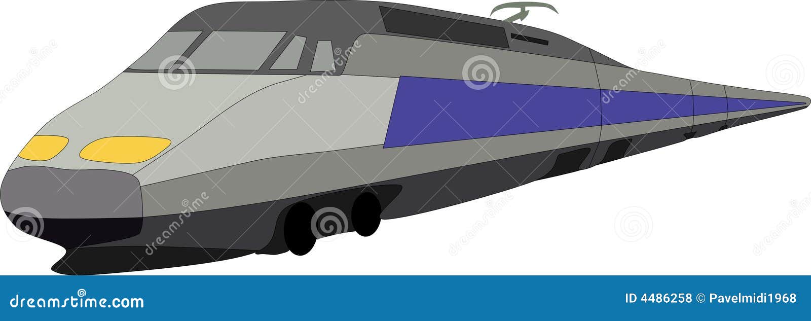Train stock vector. Illustration of locomotive, fast, perspective - 4486258