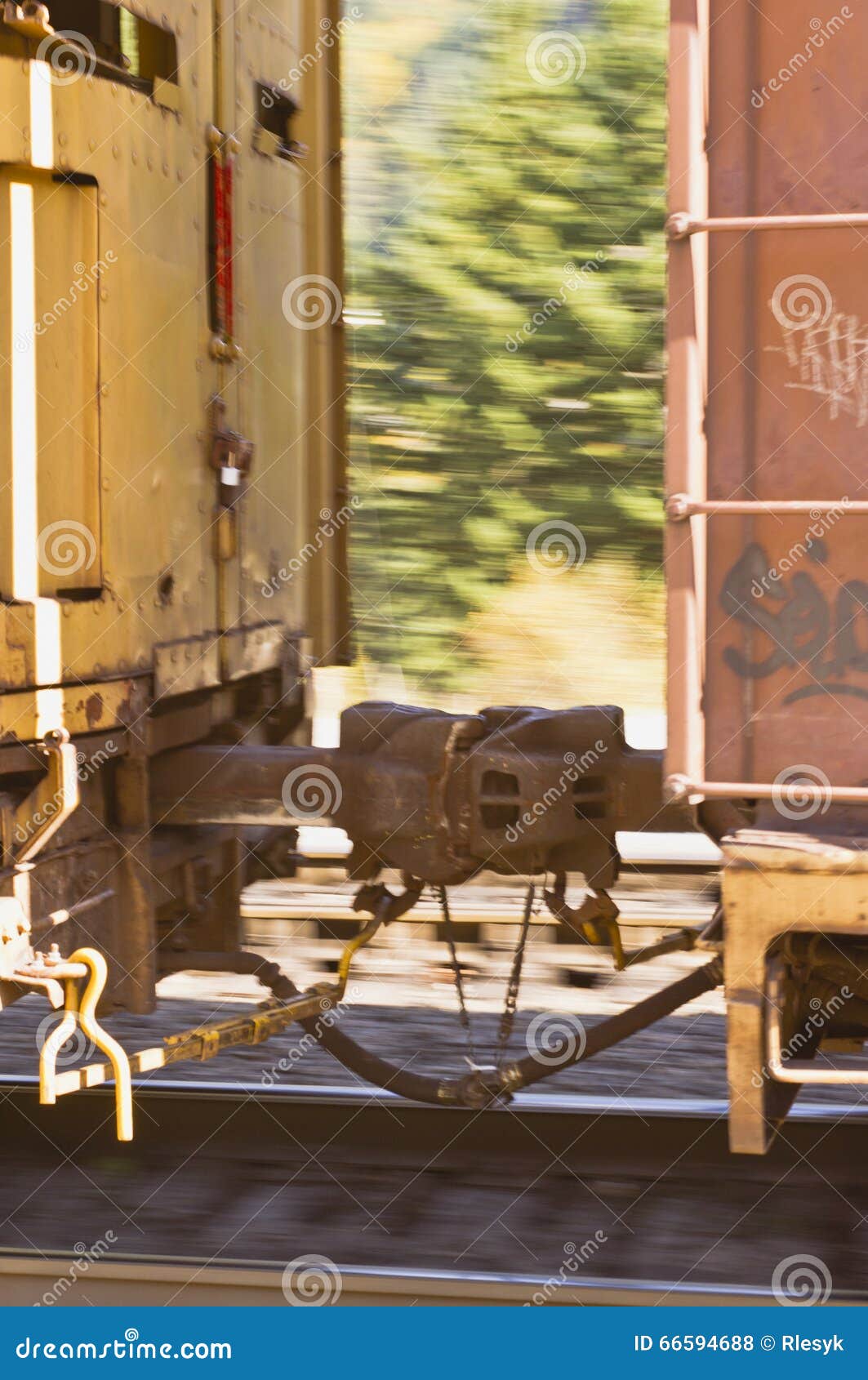 Train car coupling stock photo. Image of rail, train 66594688