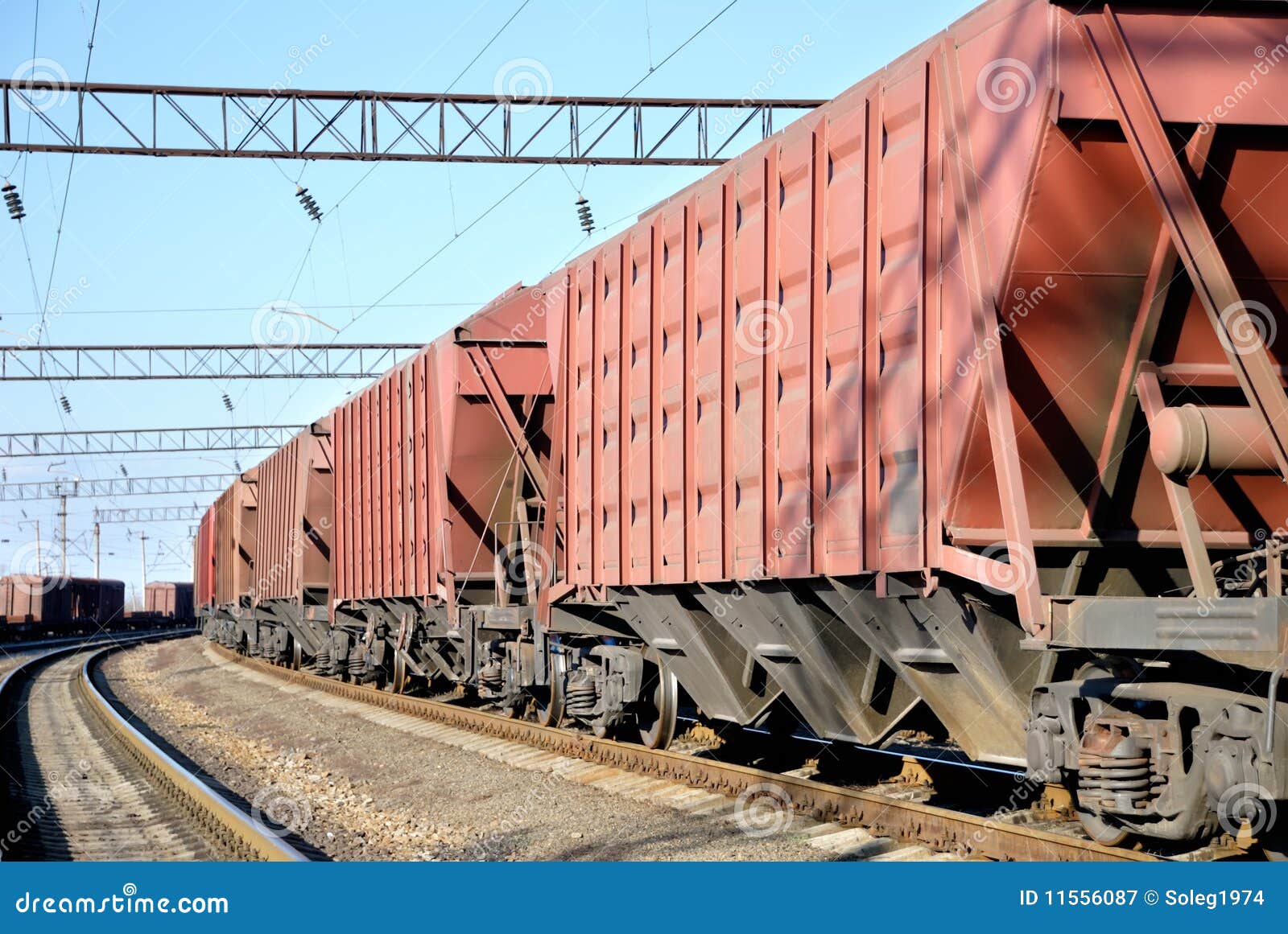The Train with Cars for Dry Cargo Stock Image Image of provision