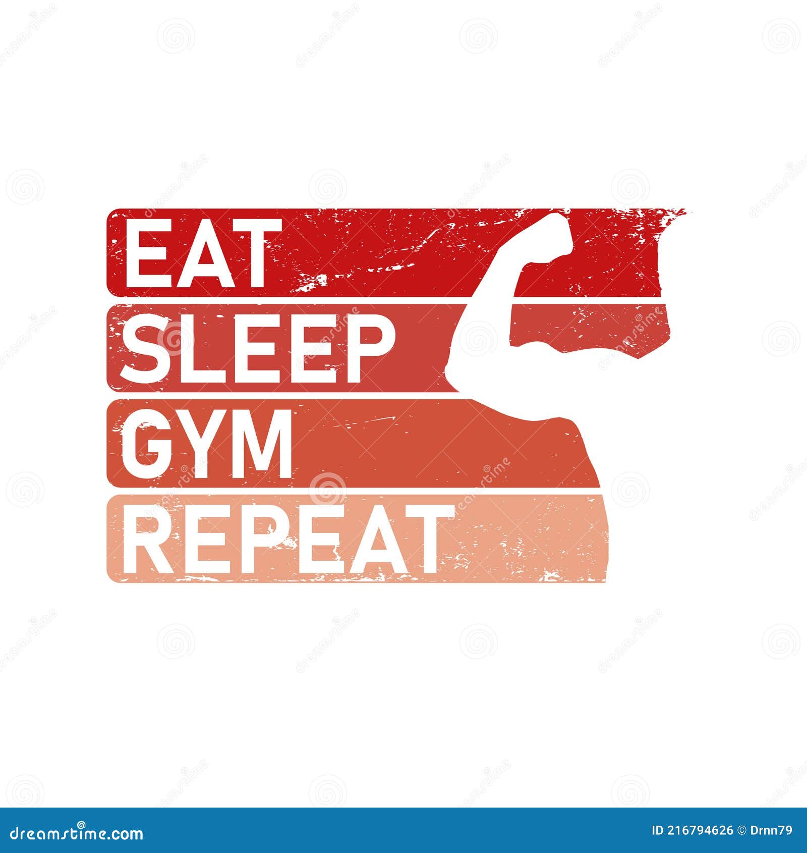 Train Eat Sleep Repeat Motivational Quote Template For Gym T Shirt Cover Banner Or Your Art