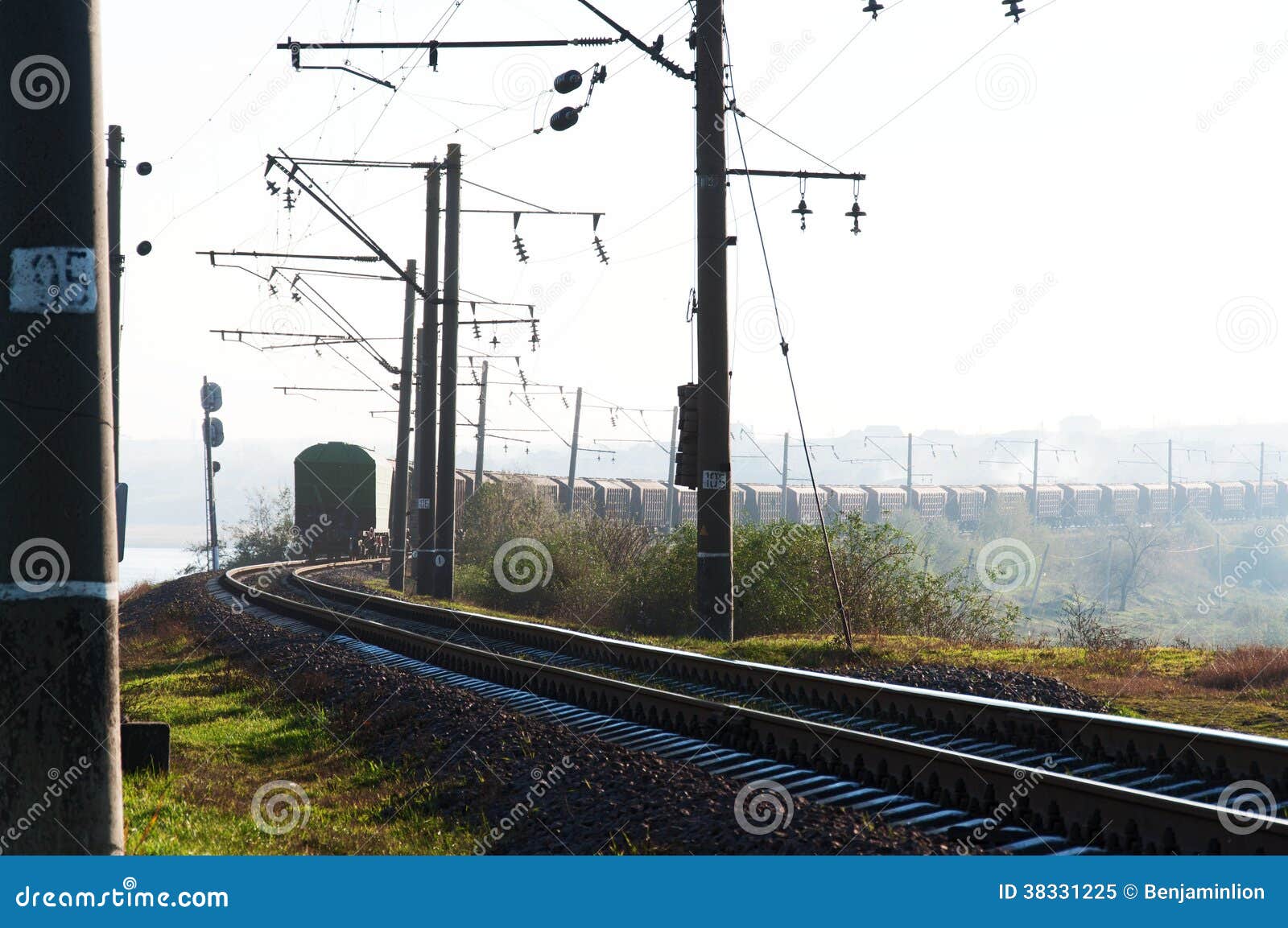 Train Goes Away stock image. Image of rail, mist, scene 38331225
