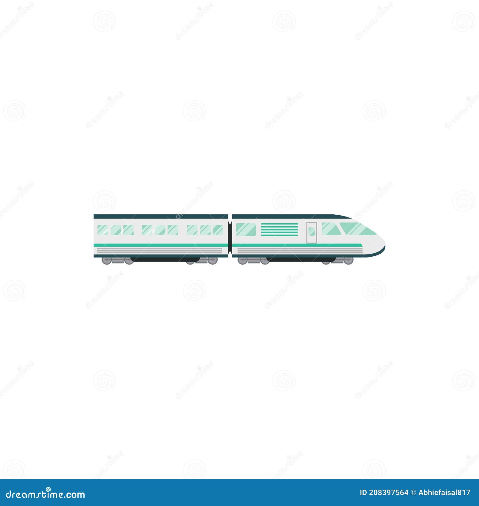 Train Light Rail Icon Cartoon Vector Flat Design on White Background ...