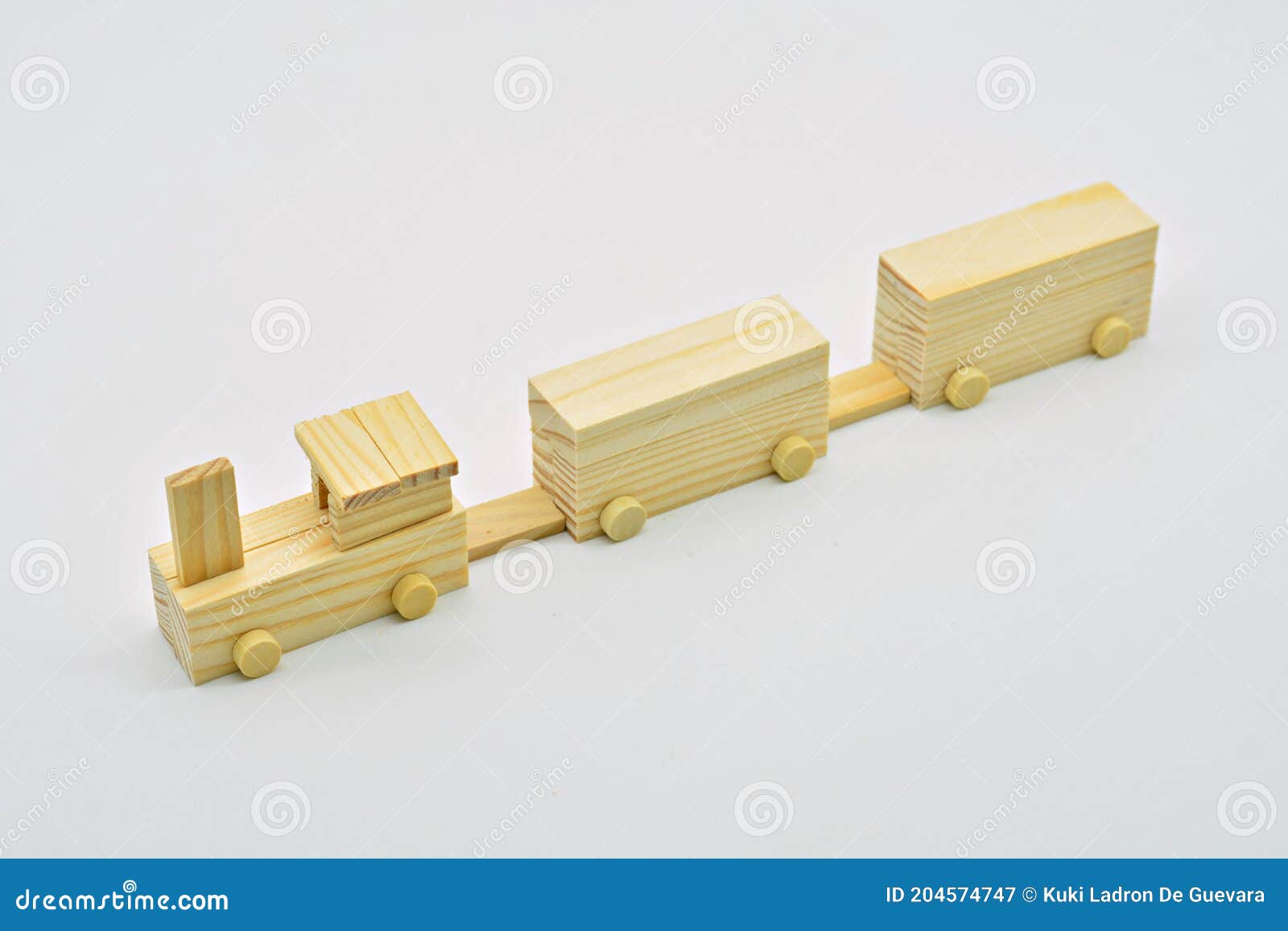 train made with wooden blocks