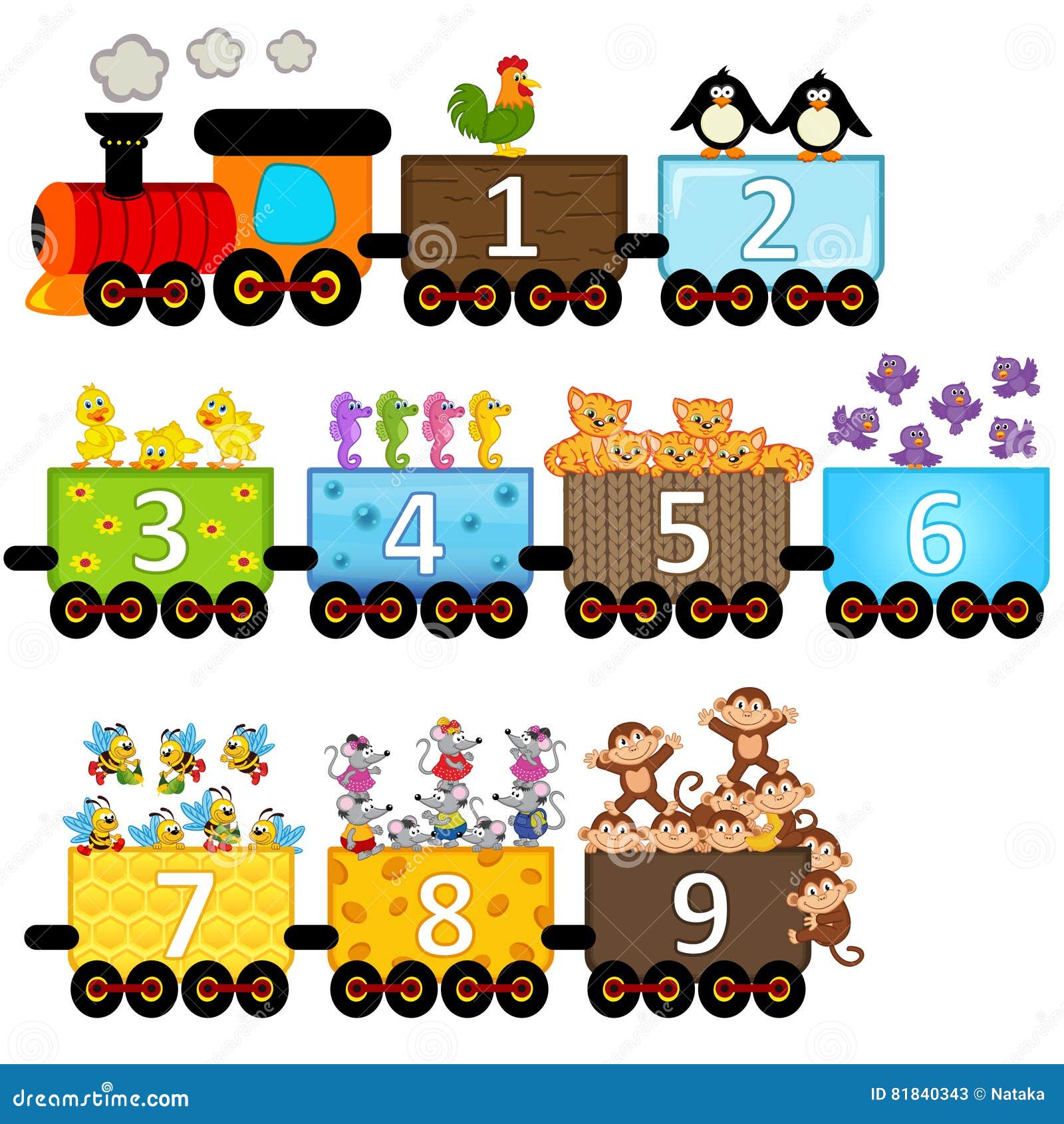 Cartoon Number Train Stock Illustrations – 545 Cartoon Number Train Stock  Illustrations, Vectors & Clipart - Dreamstime