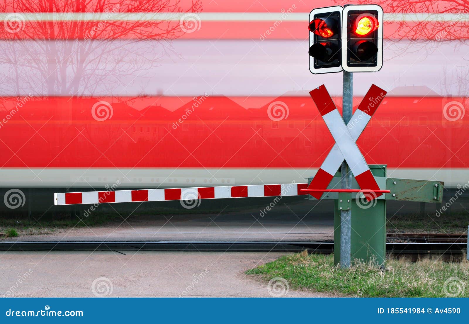 Train Passing Level Crossing Long Exposure Motion Blur Stock Photo Image Of Road Intersection Train Passing Level Crossing Long Exposure Motion Blur Stock Photo Image Of Road Intersection