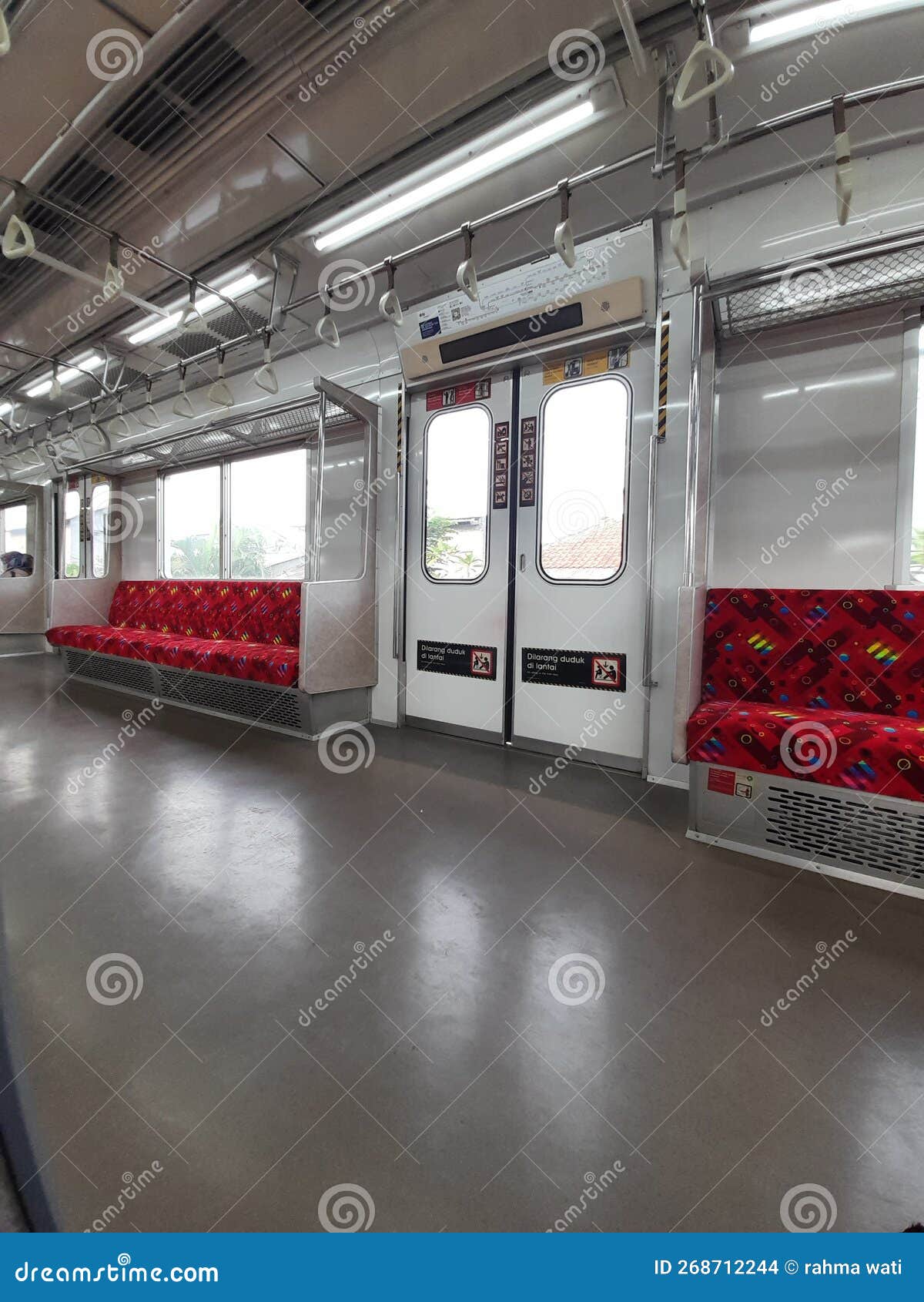 The Train is Quiet in the Morning Stock Photo Image of room, floor