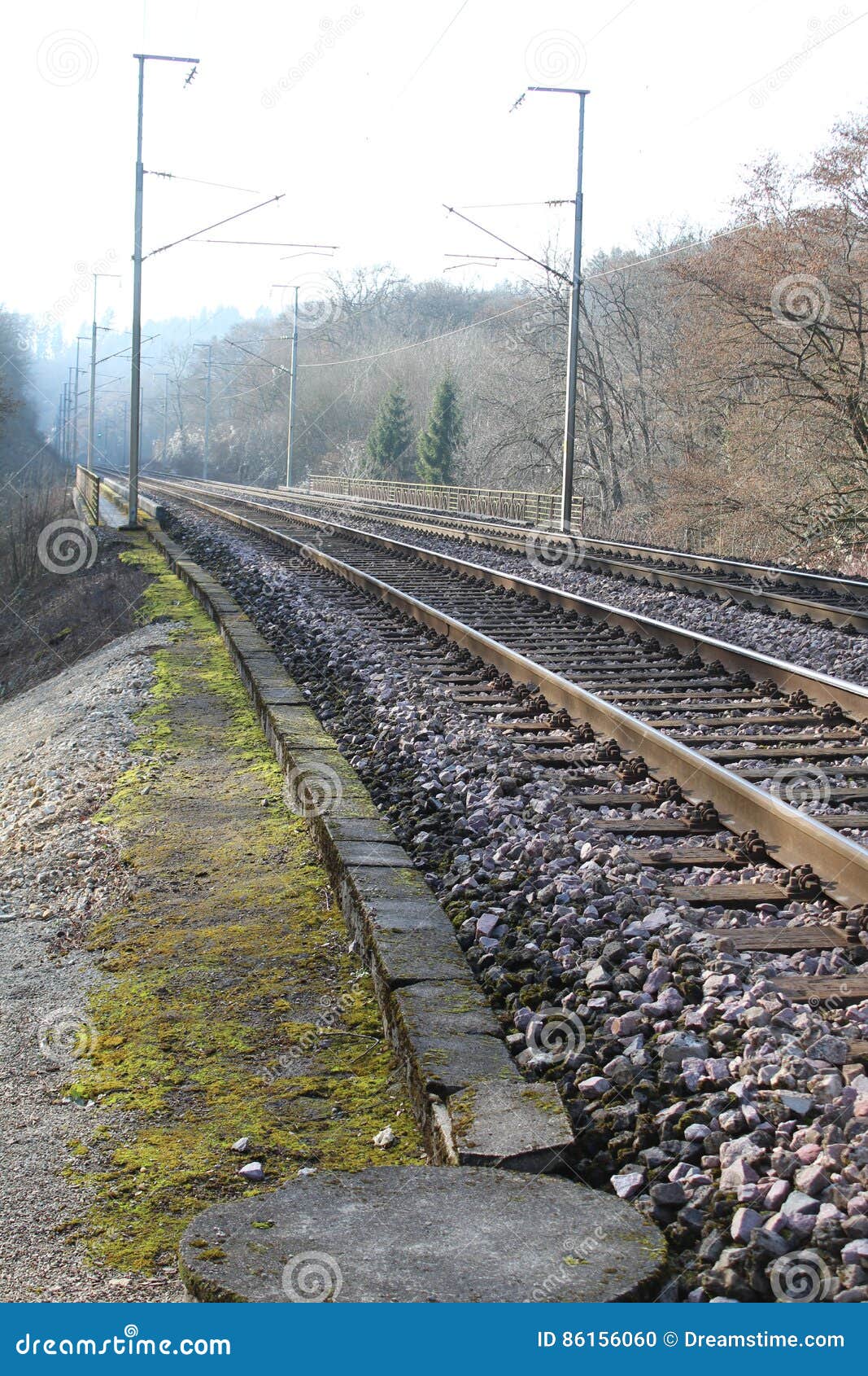 Train rails Europe stock photo. Image of lines, electricity 86156060
