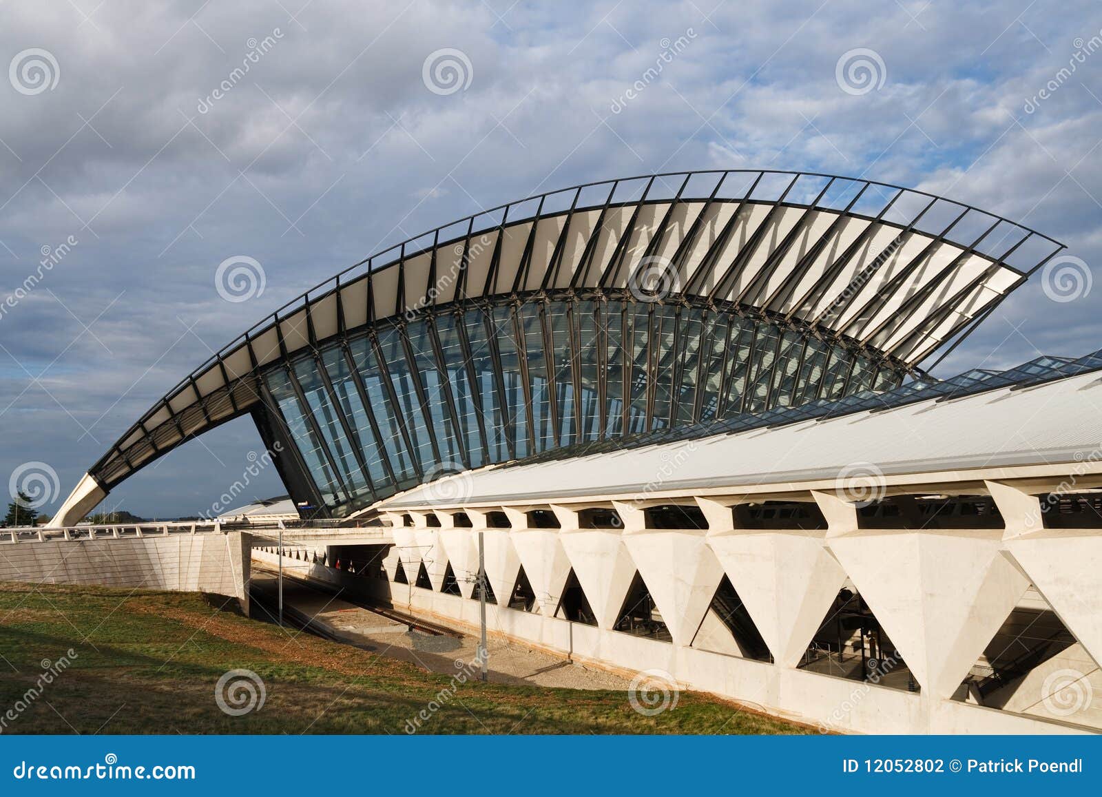 Train Station at SaintExupery Airport, Lyon Editorial Photography