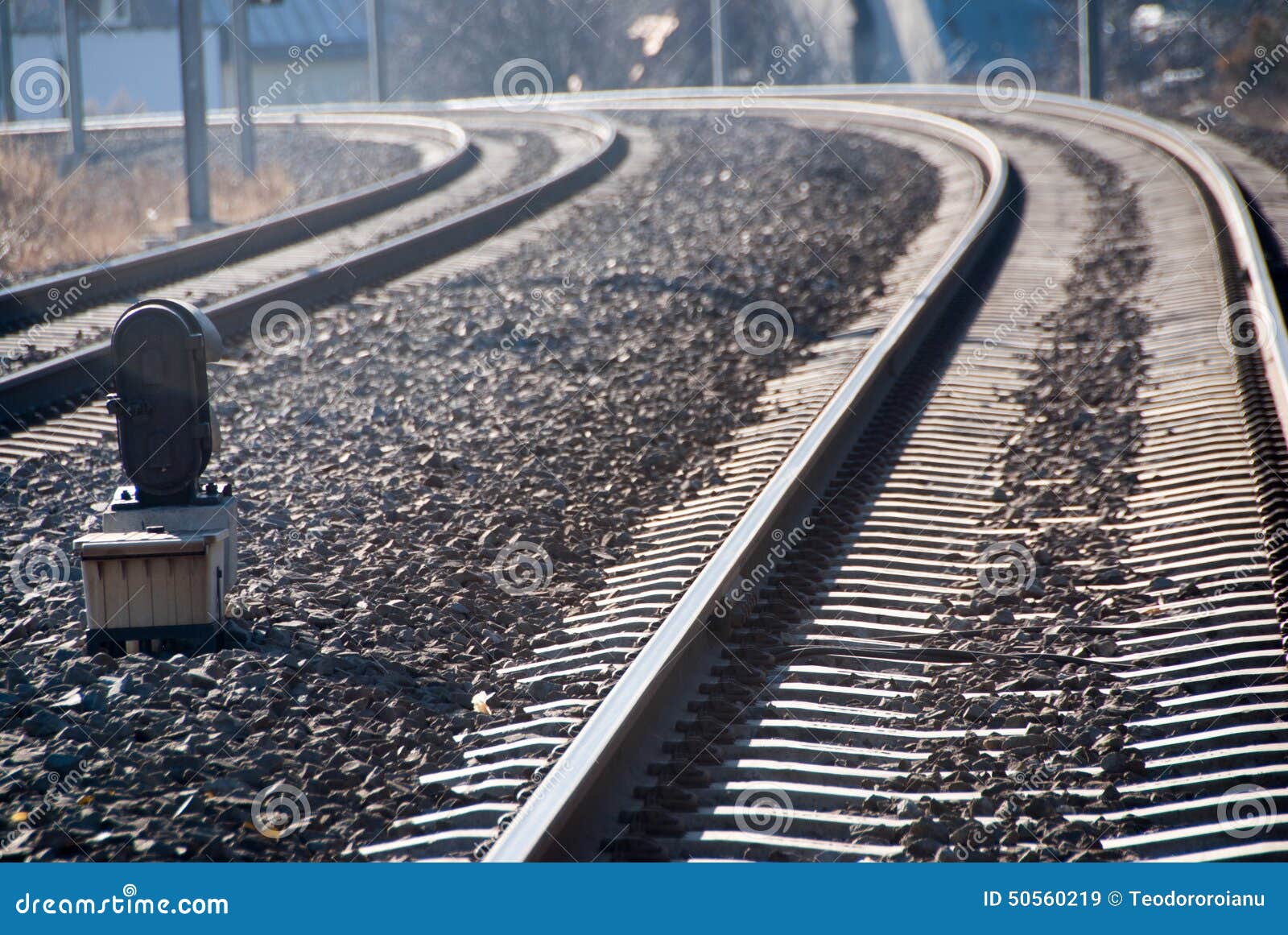 Train tracks curve stock image. Image of bridge, passenger 50560219